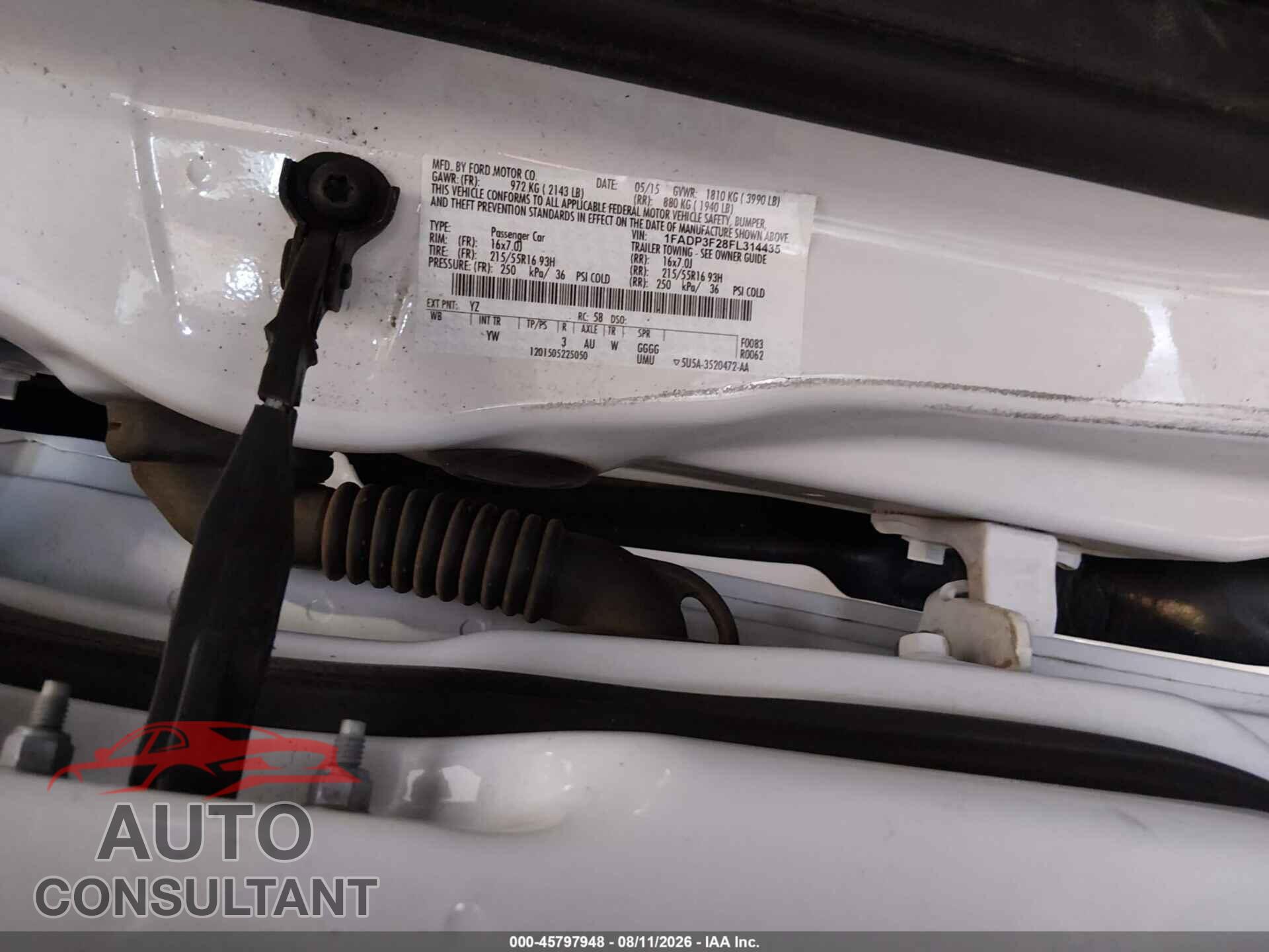 FORD FOCUS 2015 - 1FADP3F28FL314435
