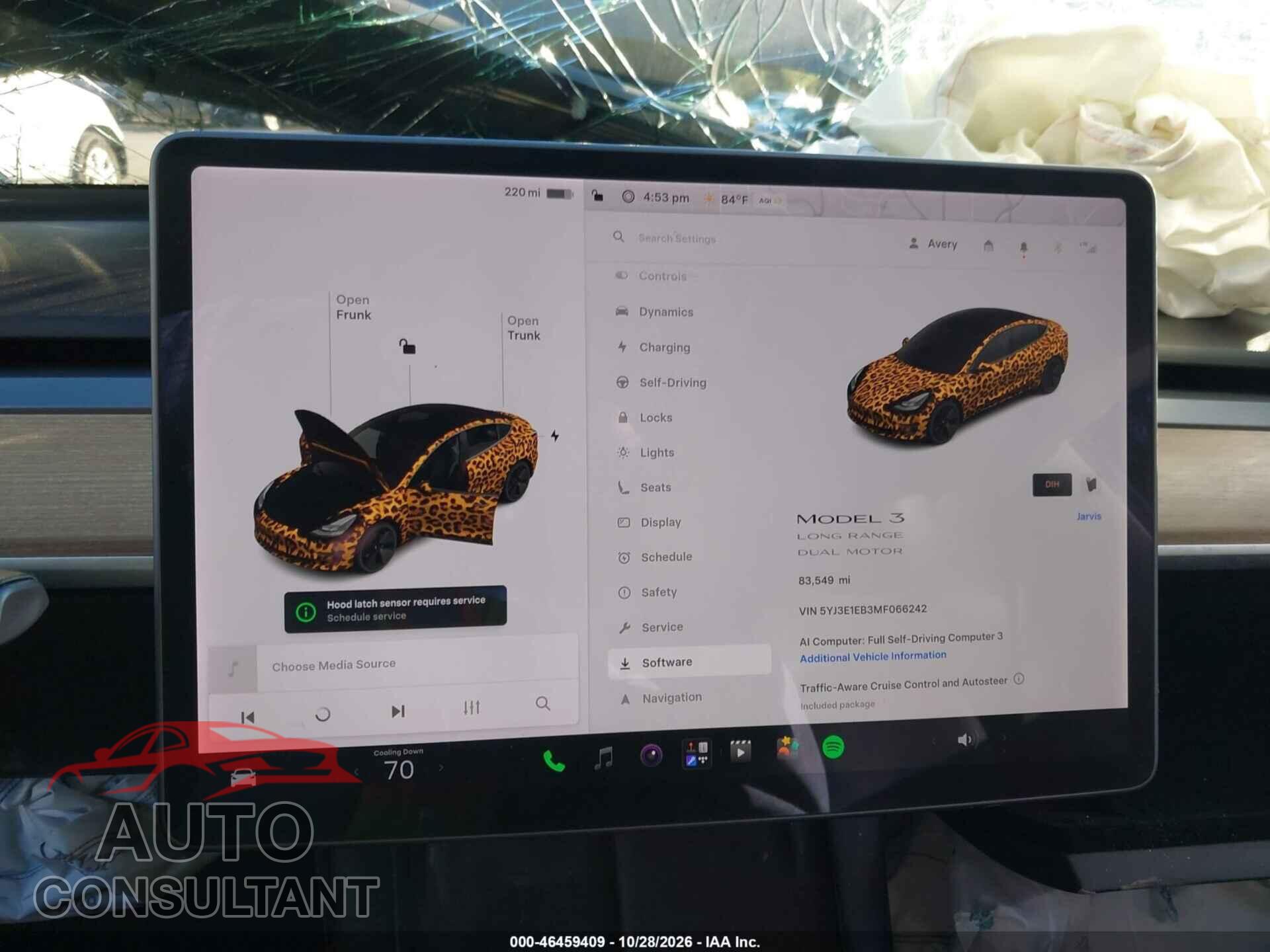 TESLA MODEL 3 2021 - 5YJ3E1EB3MF066242