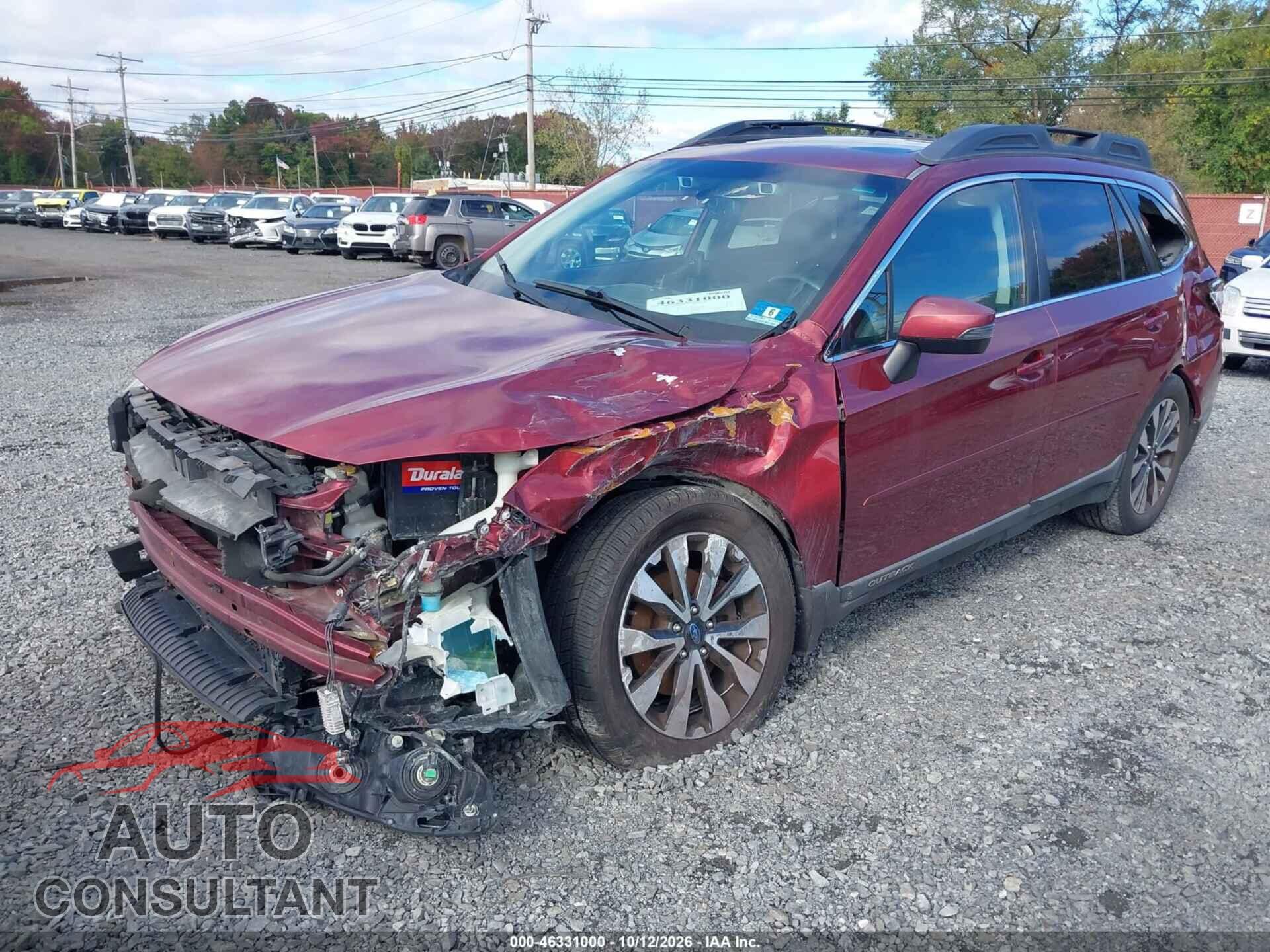 SUBARU OUTBACK 2016 - 4S4BSANC0G3246871