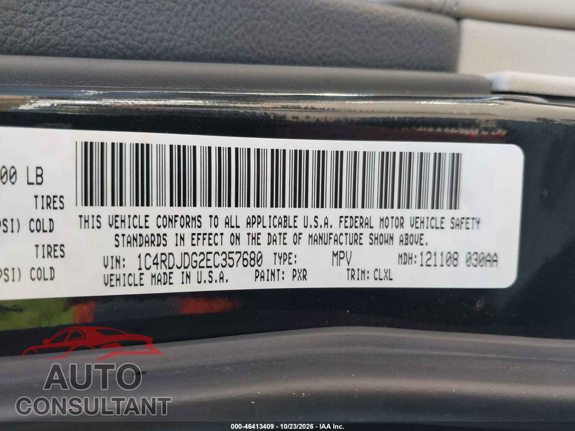 DODGE DURANGO 2014 - 1C4RDJDG2EC357680