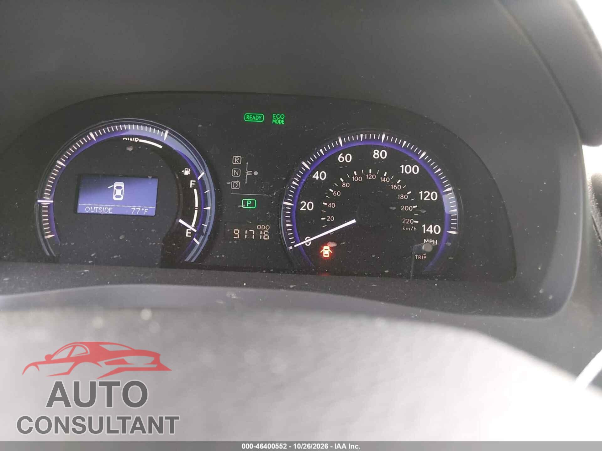 LEXUS HS 250H 2011 - JTHBB1BAXB2046228