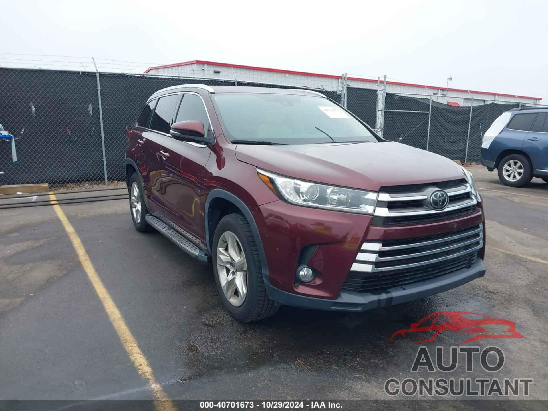 TOYOTA HIGHLANDER 2018 - 5TDYZRFH6JS286591