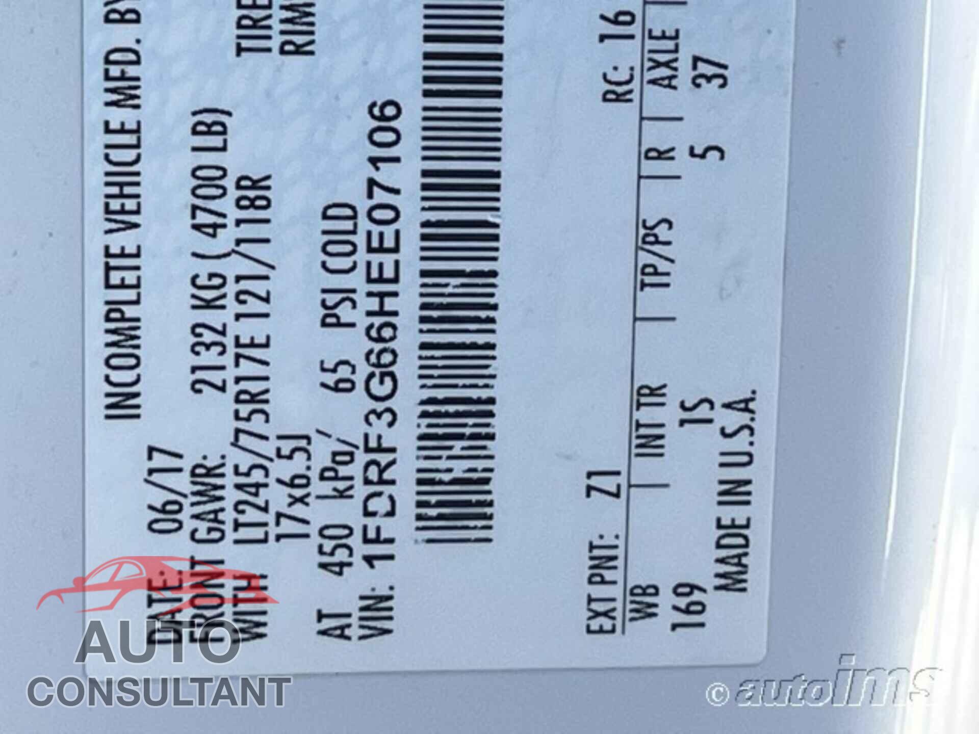 FORD F350 2017 - 1FDRF3G66HEE07106