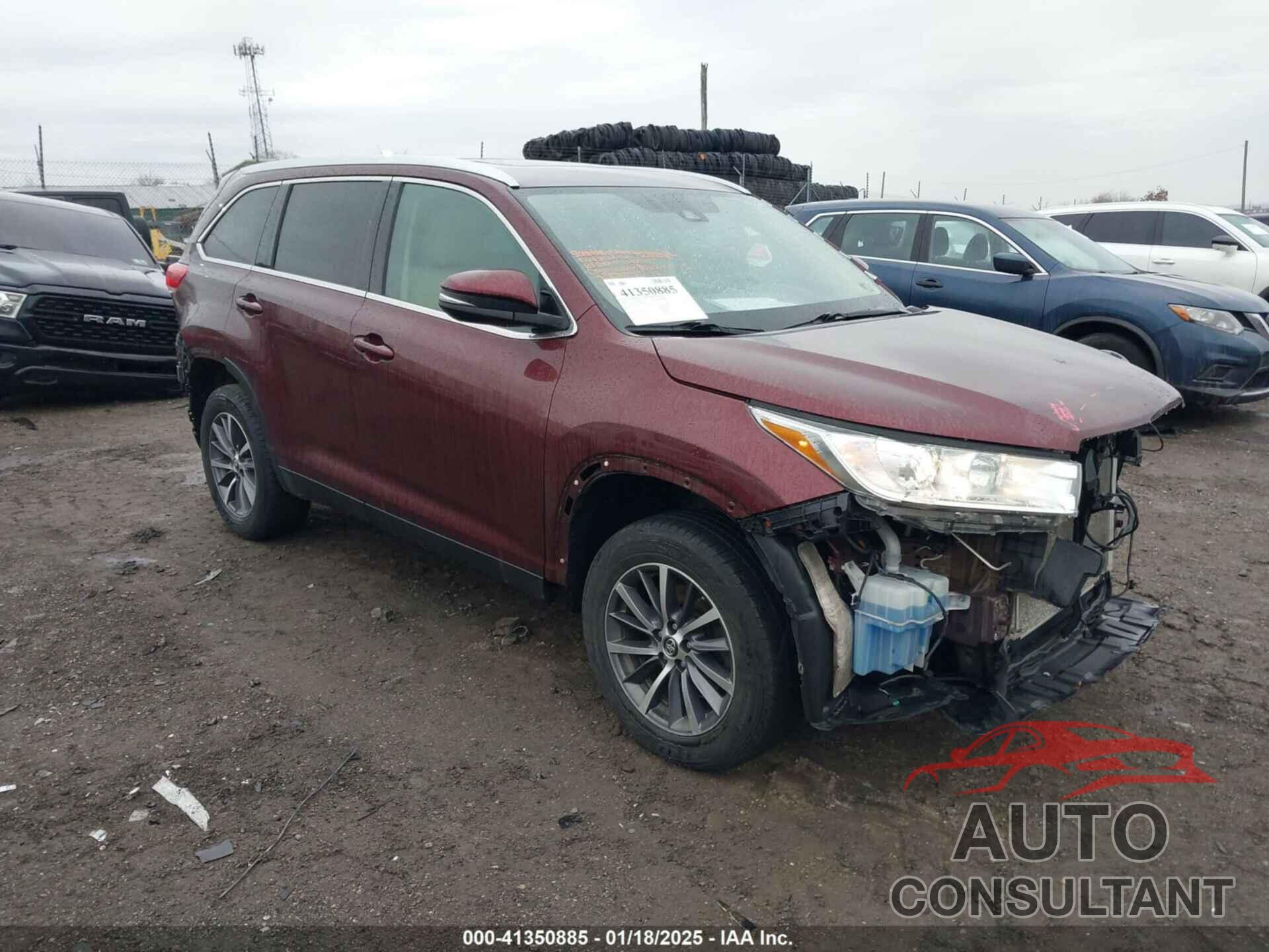 TOYOTA HIGHLANDER 2019 - 5TDKZRFH5KS291644