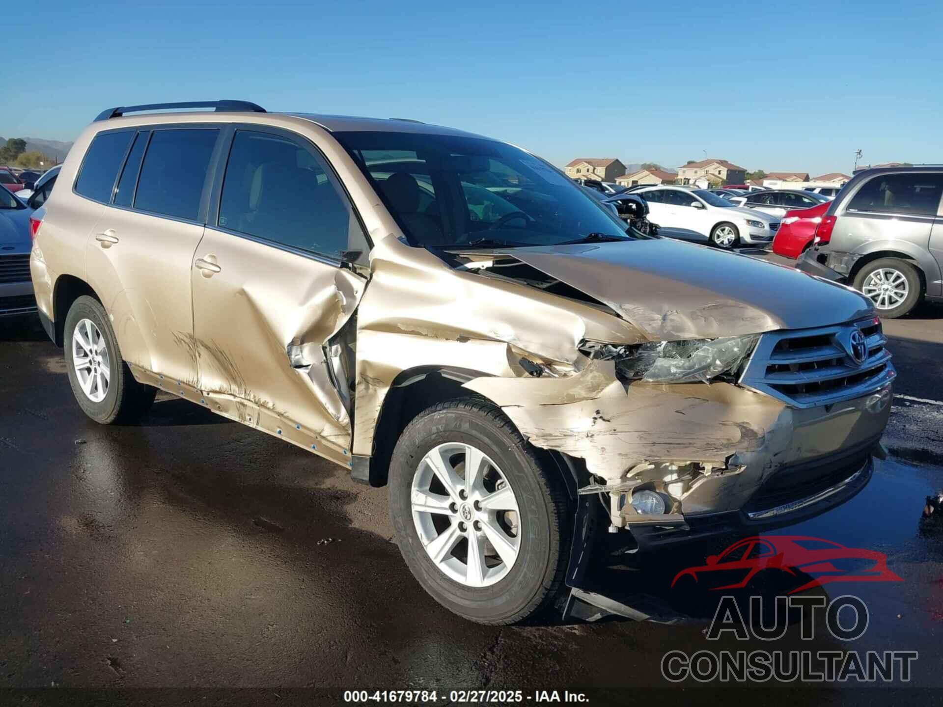 TOYOTA HIGHLANDER 2013 - 5TDZK3EH0DS107053