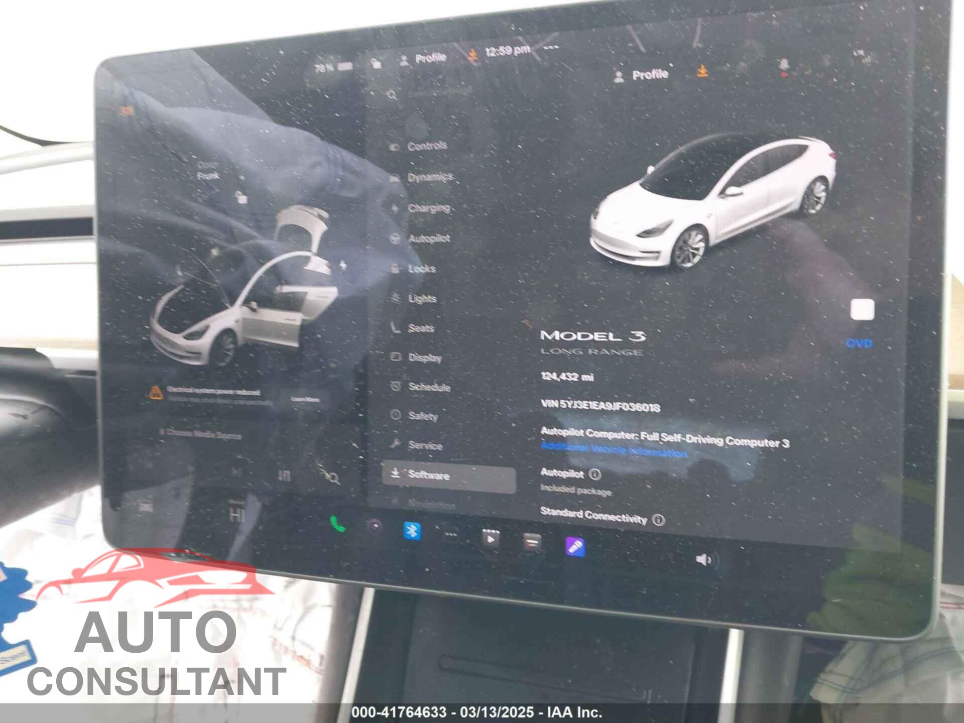 TESLA MODEL 3 2018 - 5YJ3E1EA9JF036018