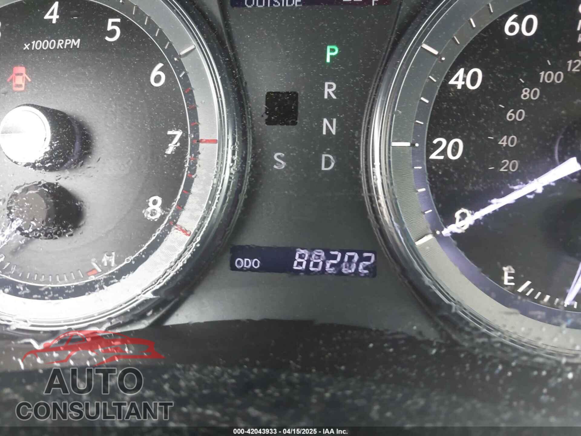 LEXUS ES 350 2012 - JTHBK1EG0C2495564