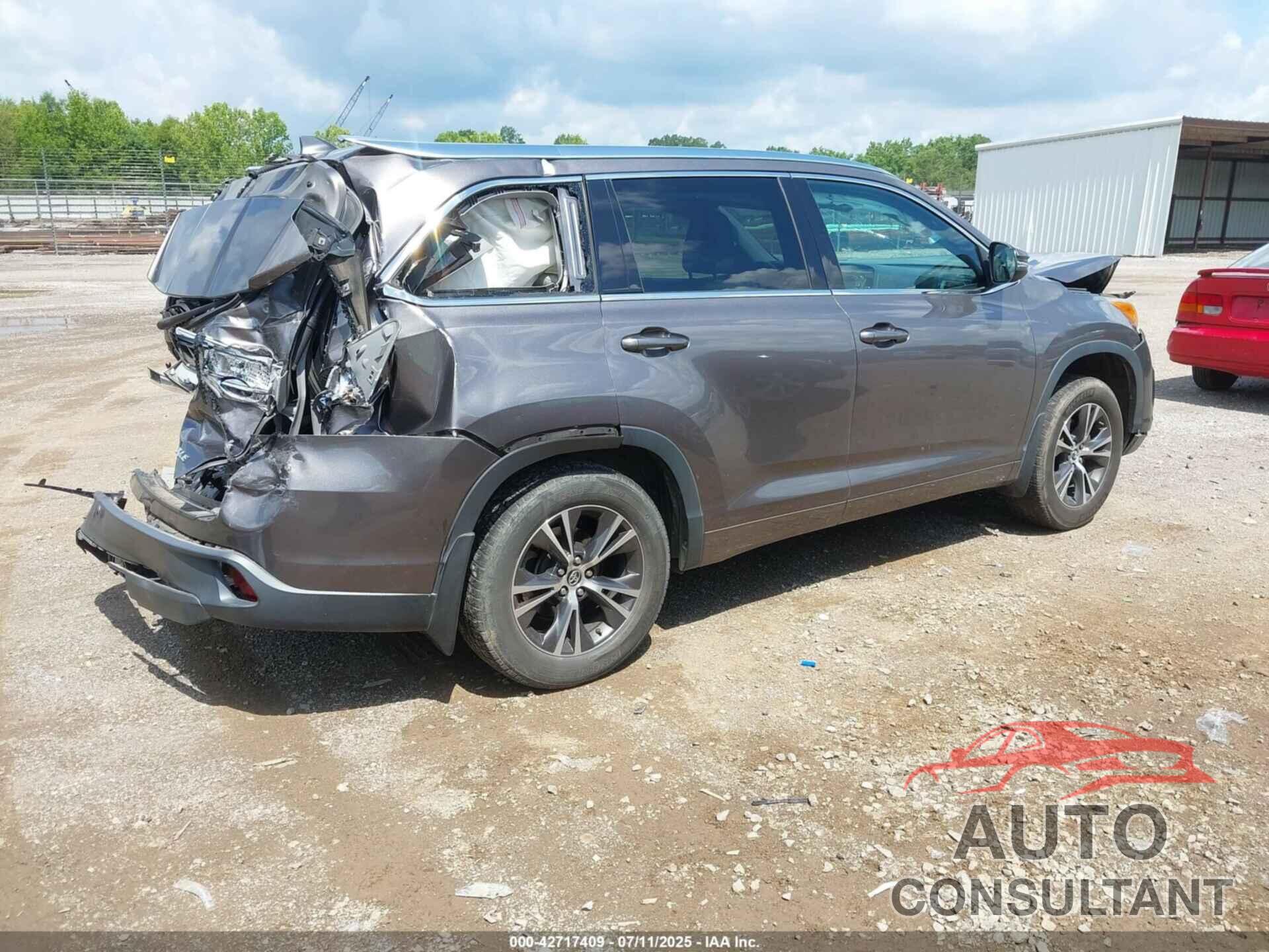 TOYOTA HIGHLANDER 2016 - 5TDKKRFH0GS140982
