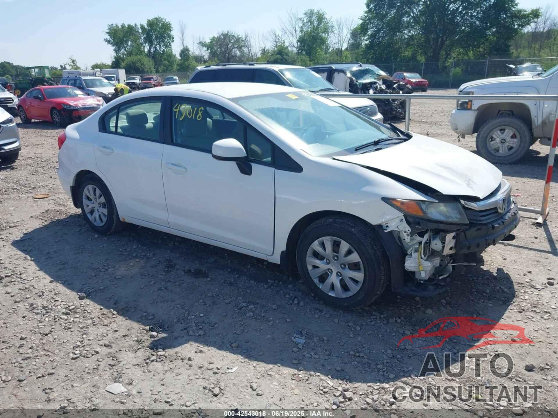 HONDA CIVIC 2012 - 19XFB2F5XCE058504