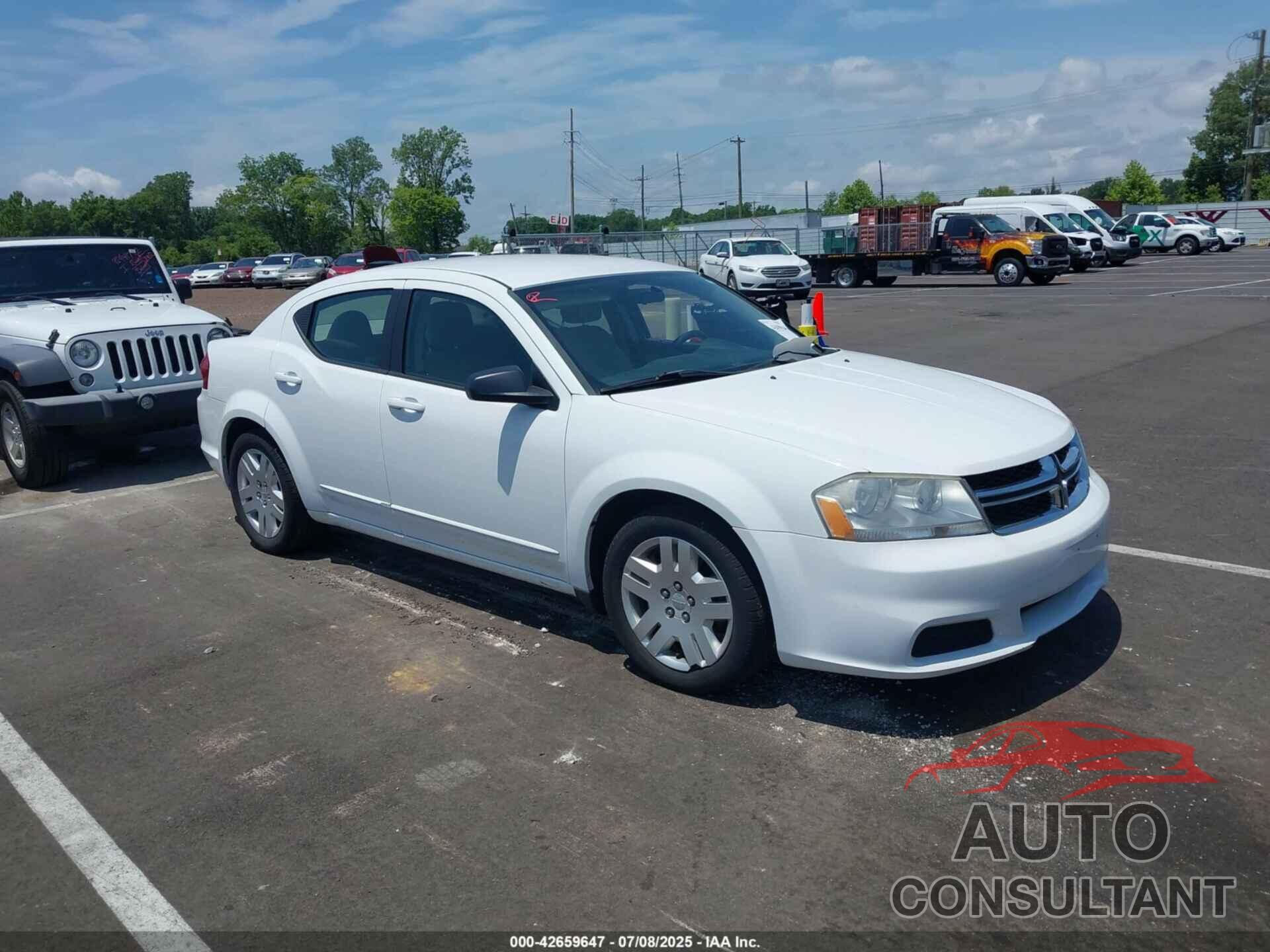 DODGE AVENGER 2012 - 1C3CDZAG6CN269391
