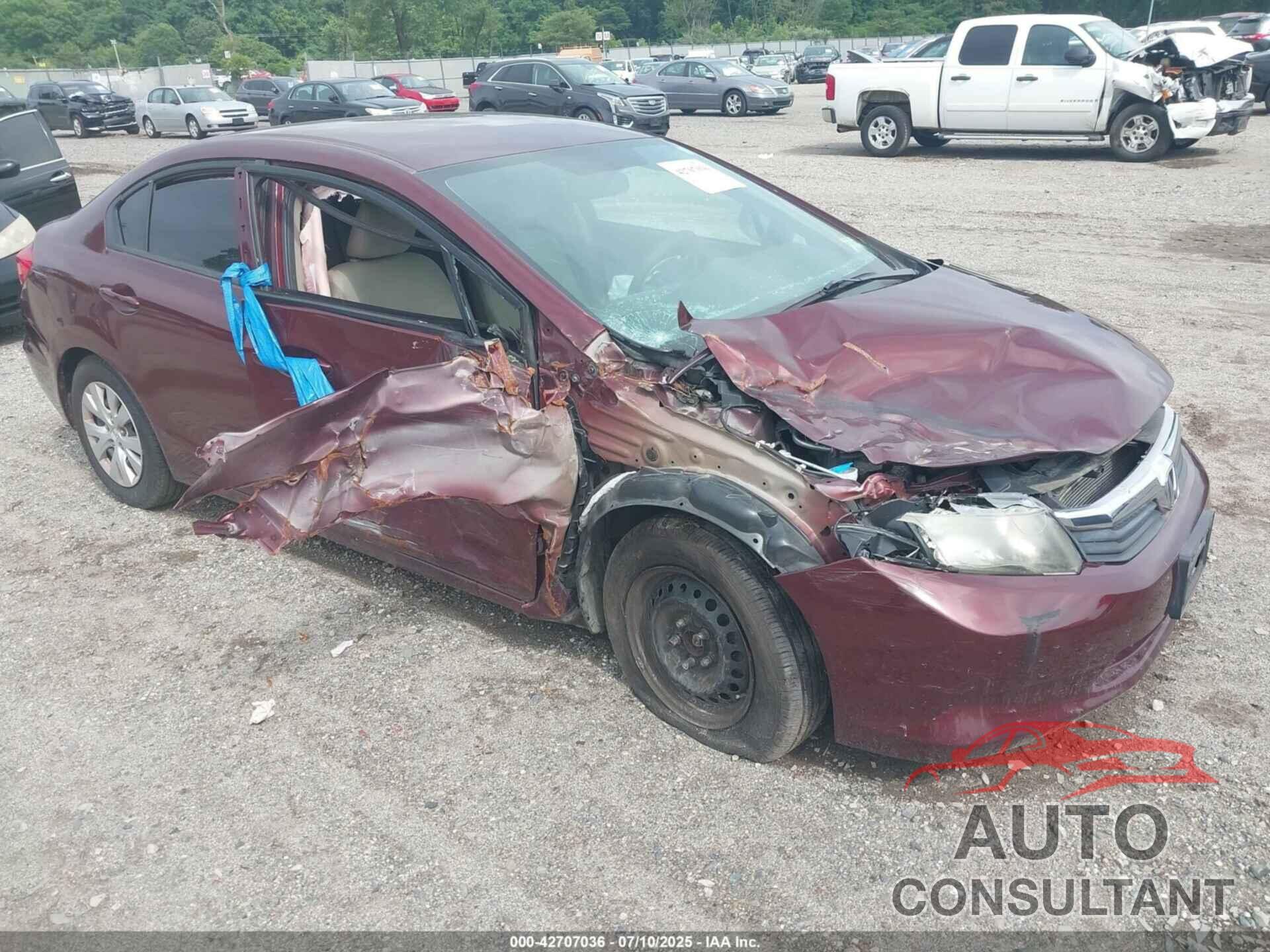 HONDA CIVIC 2012 - 2HGFB2F53CH580025