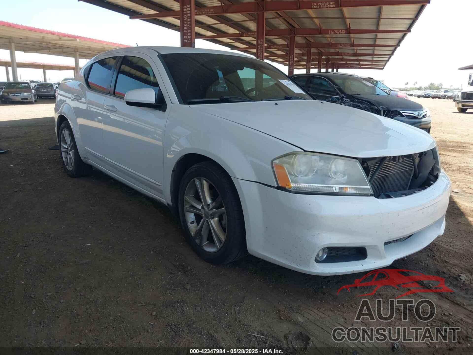 DODGE AVENGER 2012 - 1C3CDZEG6CN309916