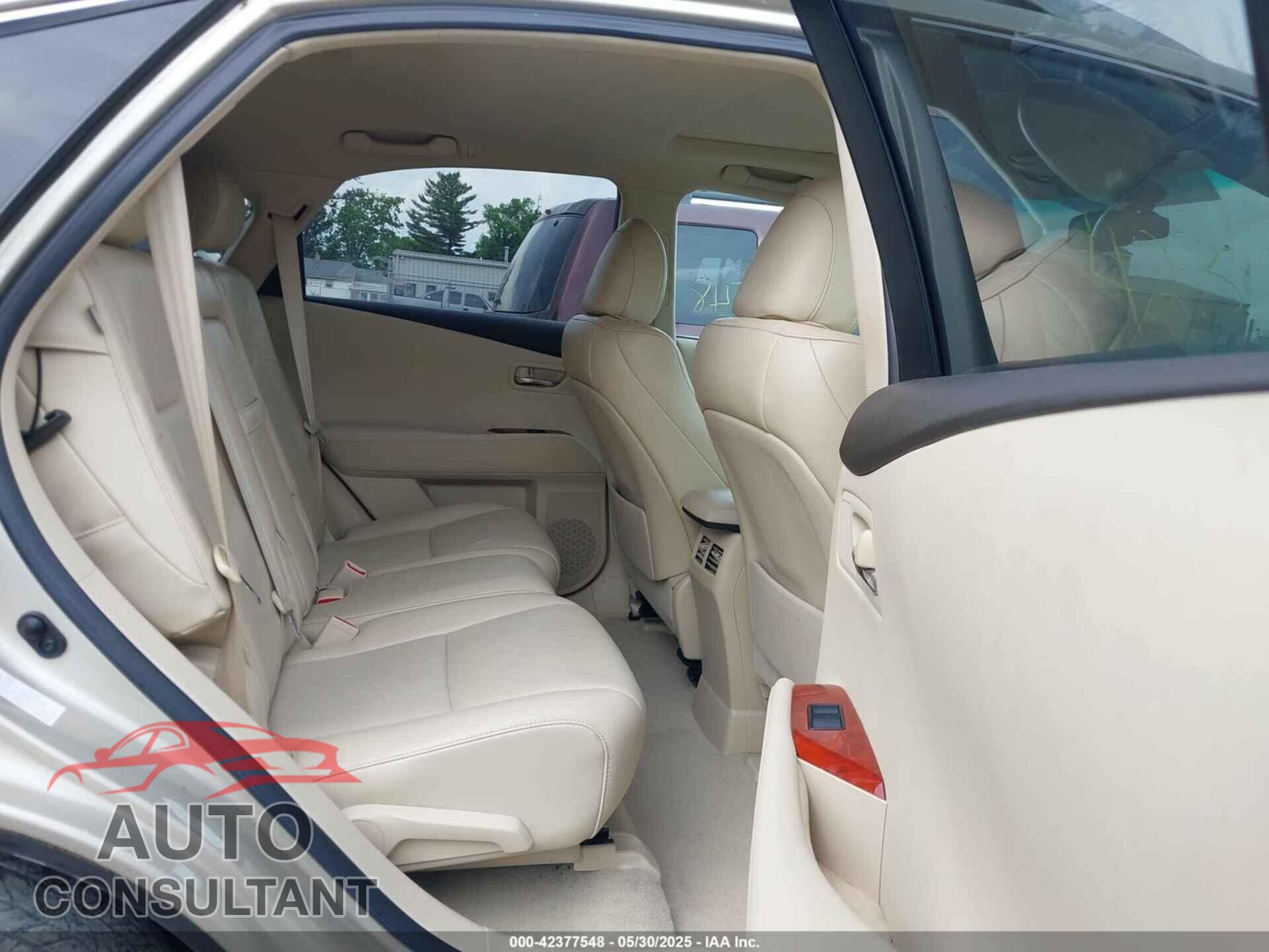 LEXUS RX 350 2012 - 2T2BK1BAXCC123745
