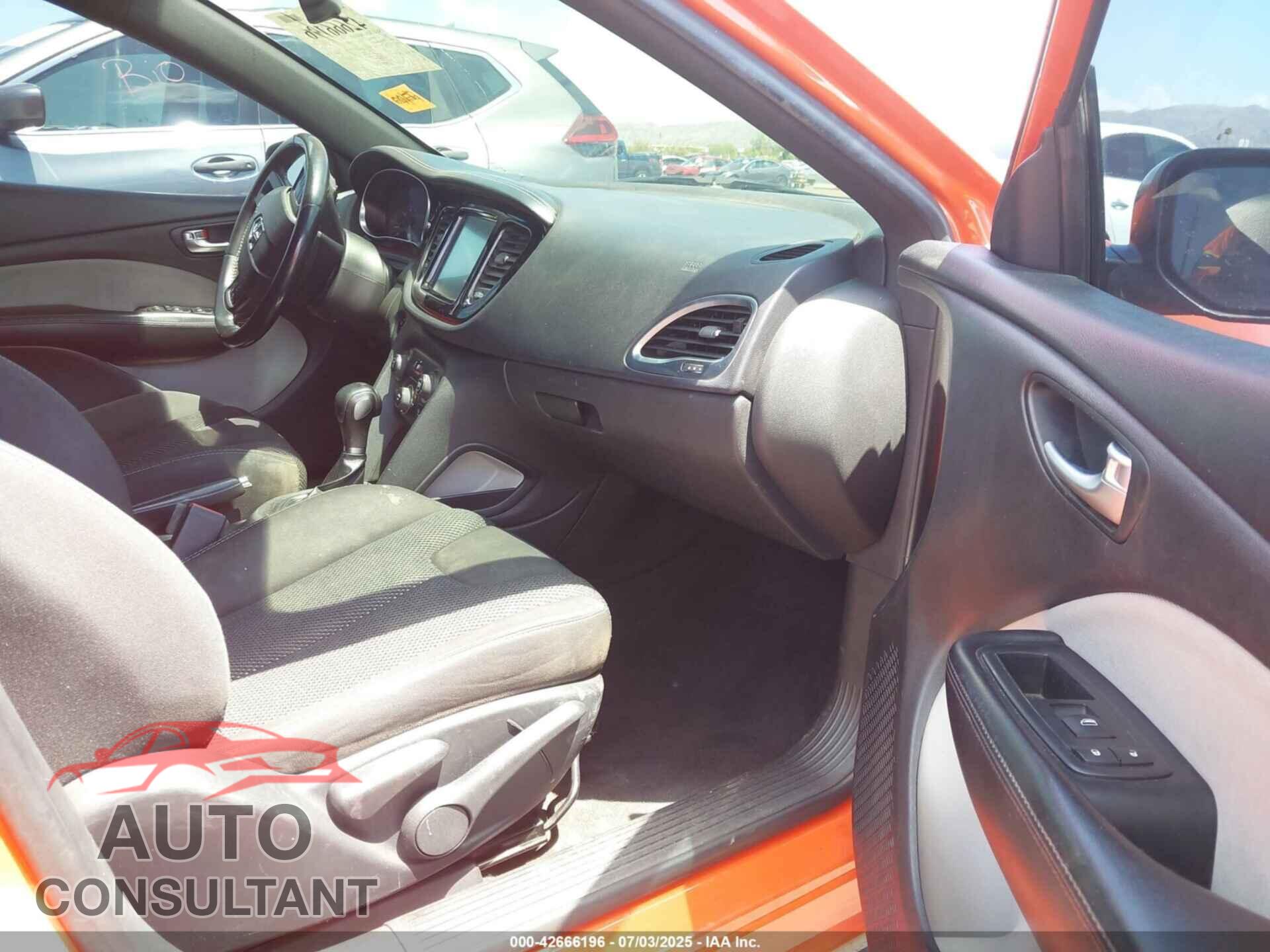 DODGE DART 2015 - 1C3CDFBB4FD378007