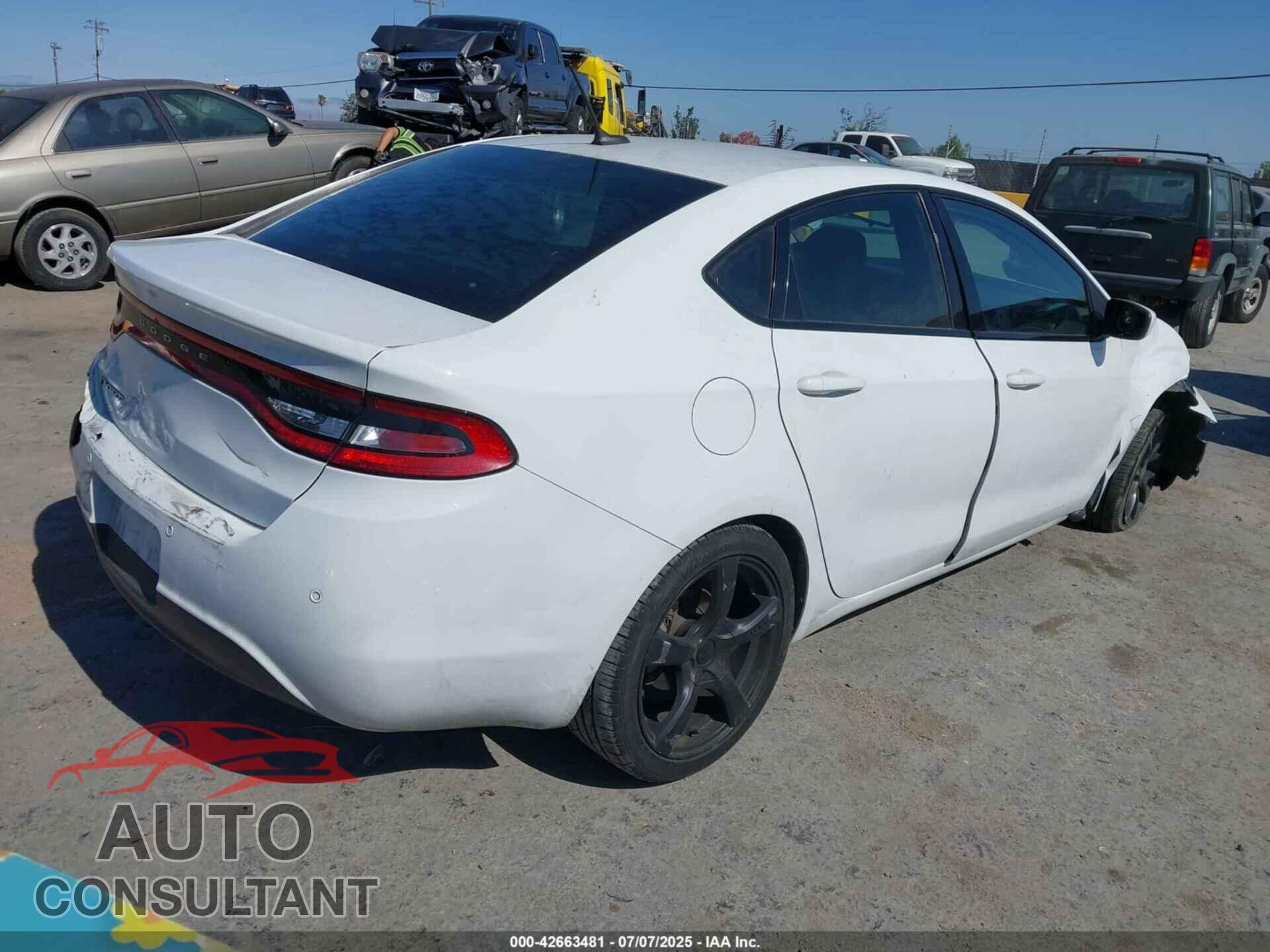 DODGE DART 2016 - 1C3CDFAA7GD533501