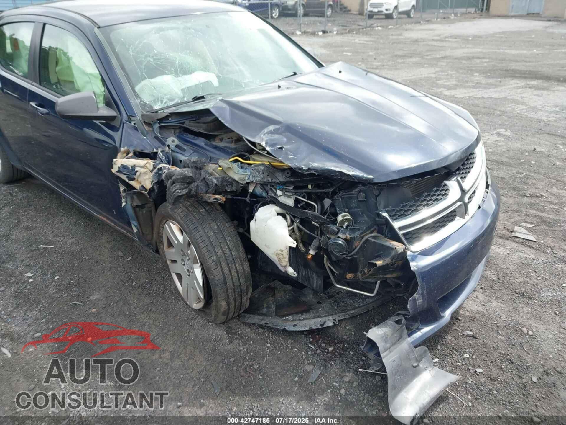 DODGE AVENGER 2013 - 1C3CDZAG1DN756077