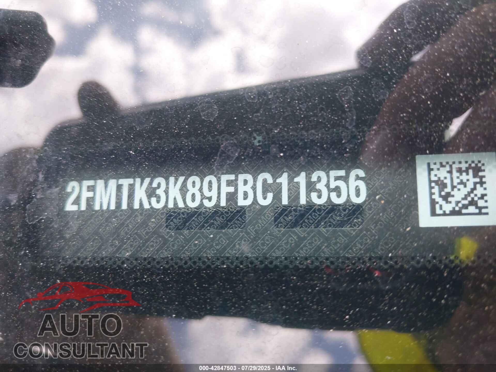 FORD EDGE 2015 - 2FMTK3K89FBC11356
