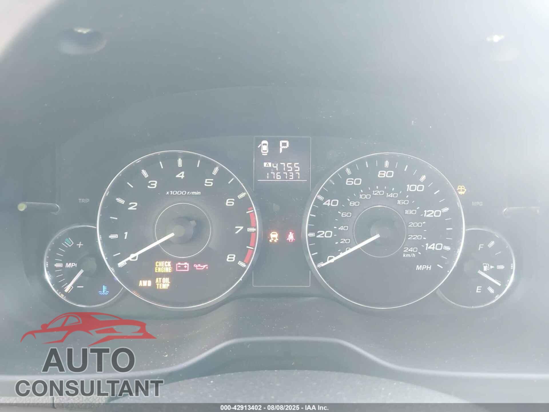 SUBARU OUTBACK 2012 - 4S4BRBGC2C3299919