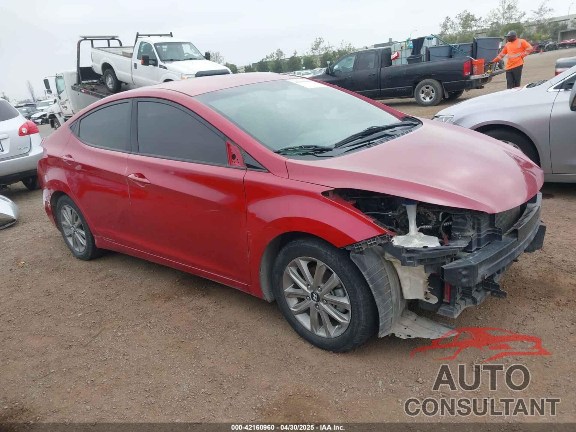 HYUNDAI ELANTRA 2016 - KMHDH4AE0GU489431
