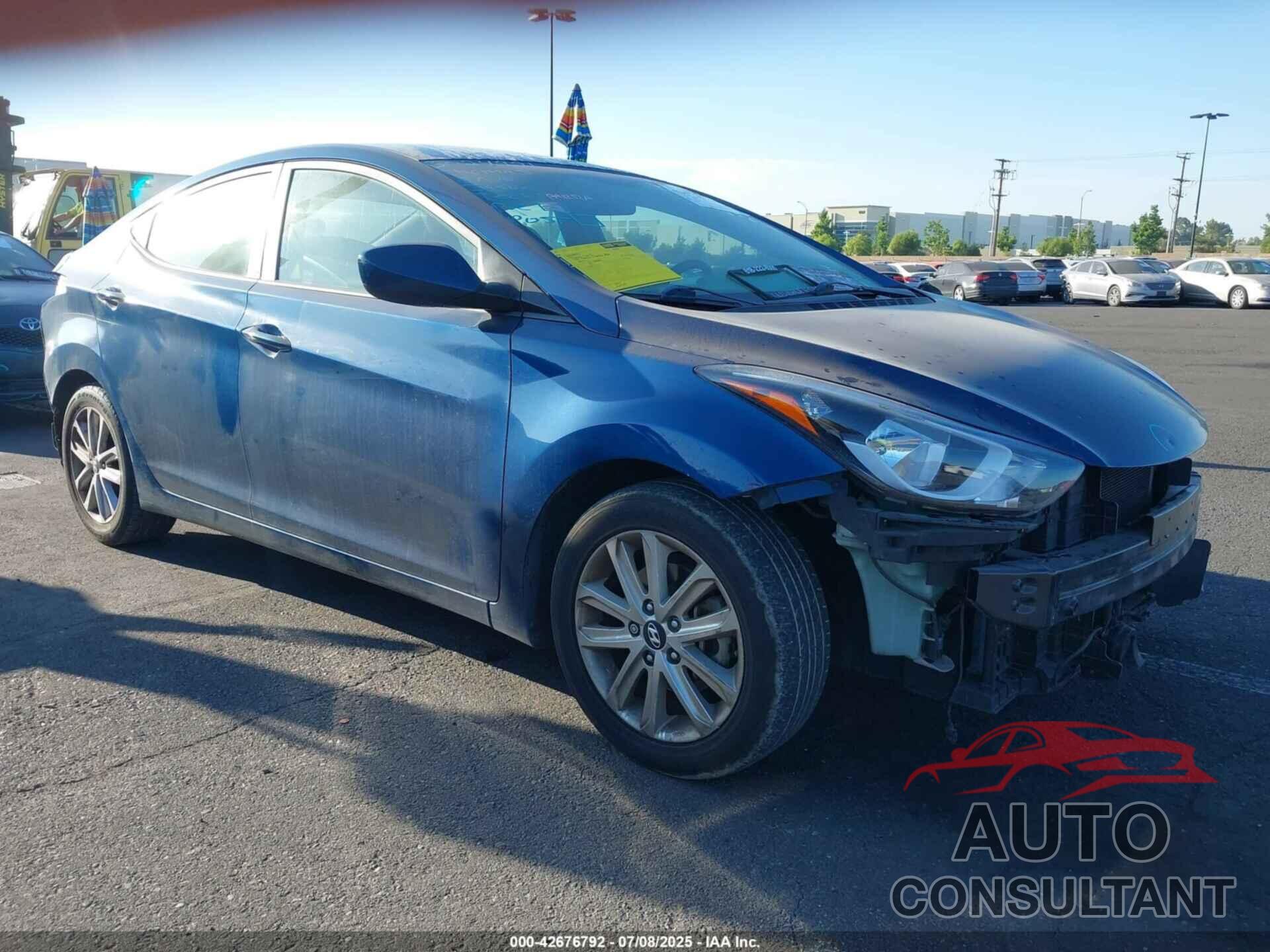 HYUNDAI ELANTRA 2014 - KMHDH4AE9EU158103