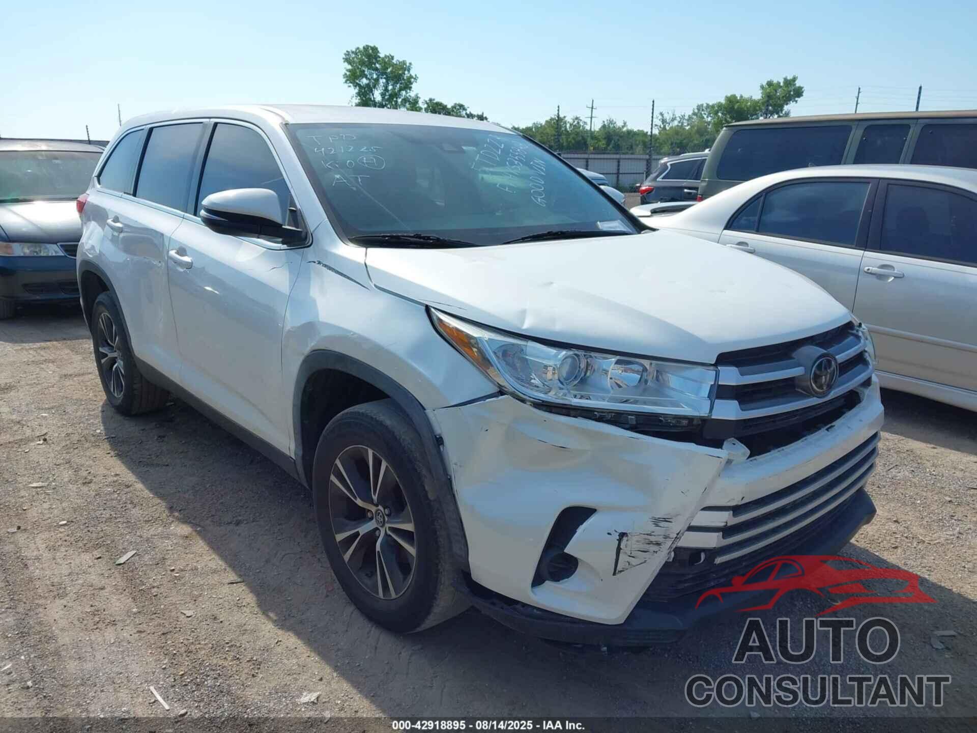 TOYOTA HIGHLANDER 2019 - 5TDZZRFH4KS355848