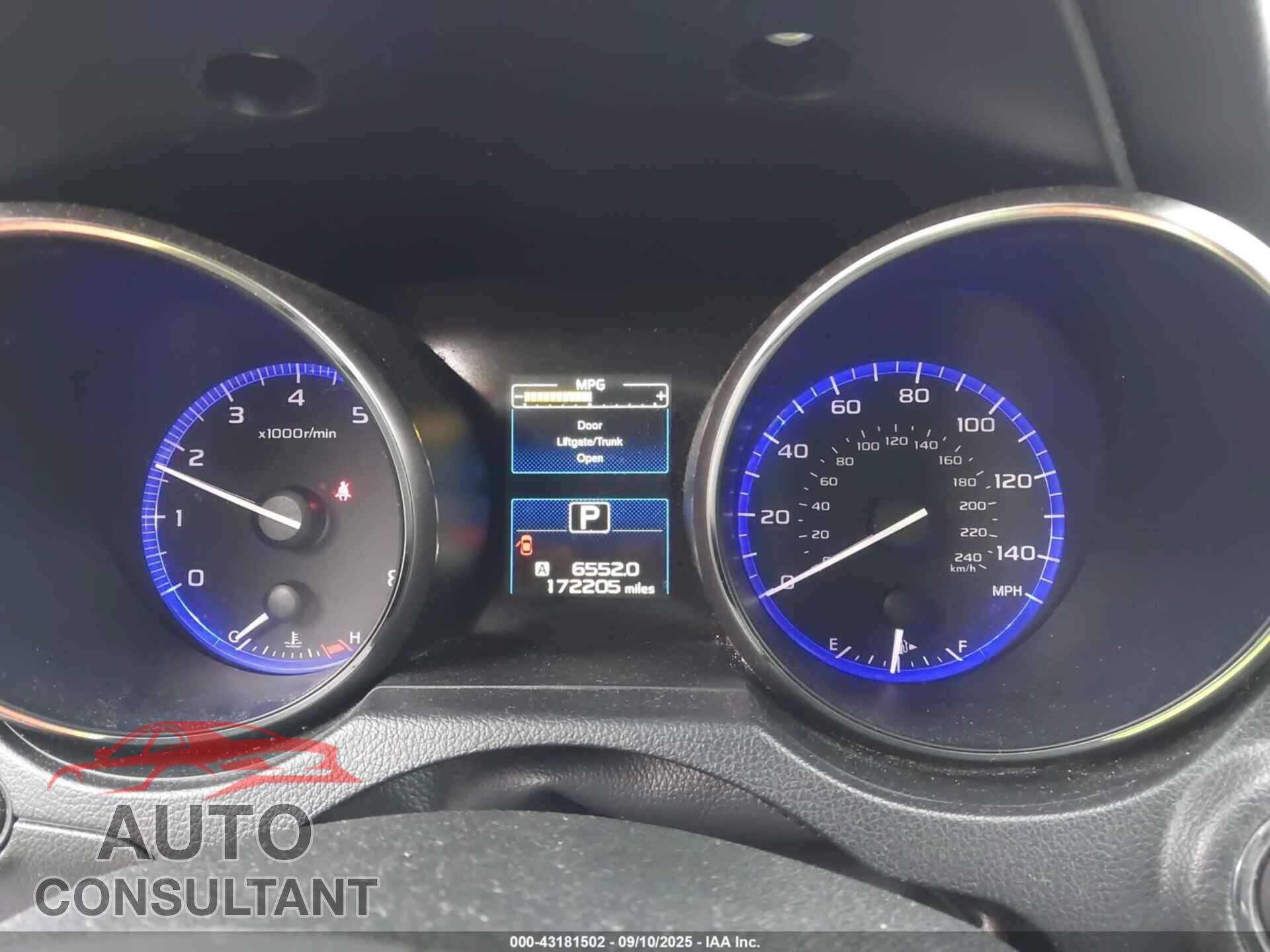 SUBARU OUTBACK 2015 - 4S4BSALC8F3211867