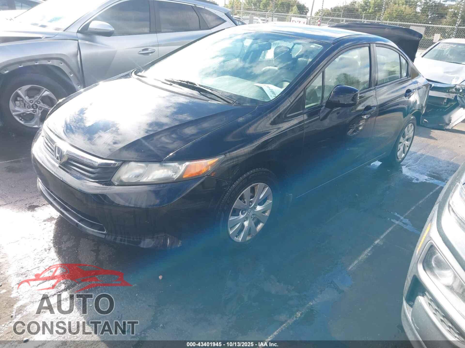 HONDA CIVIC 2012 - 2HGFB2F57CH307556