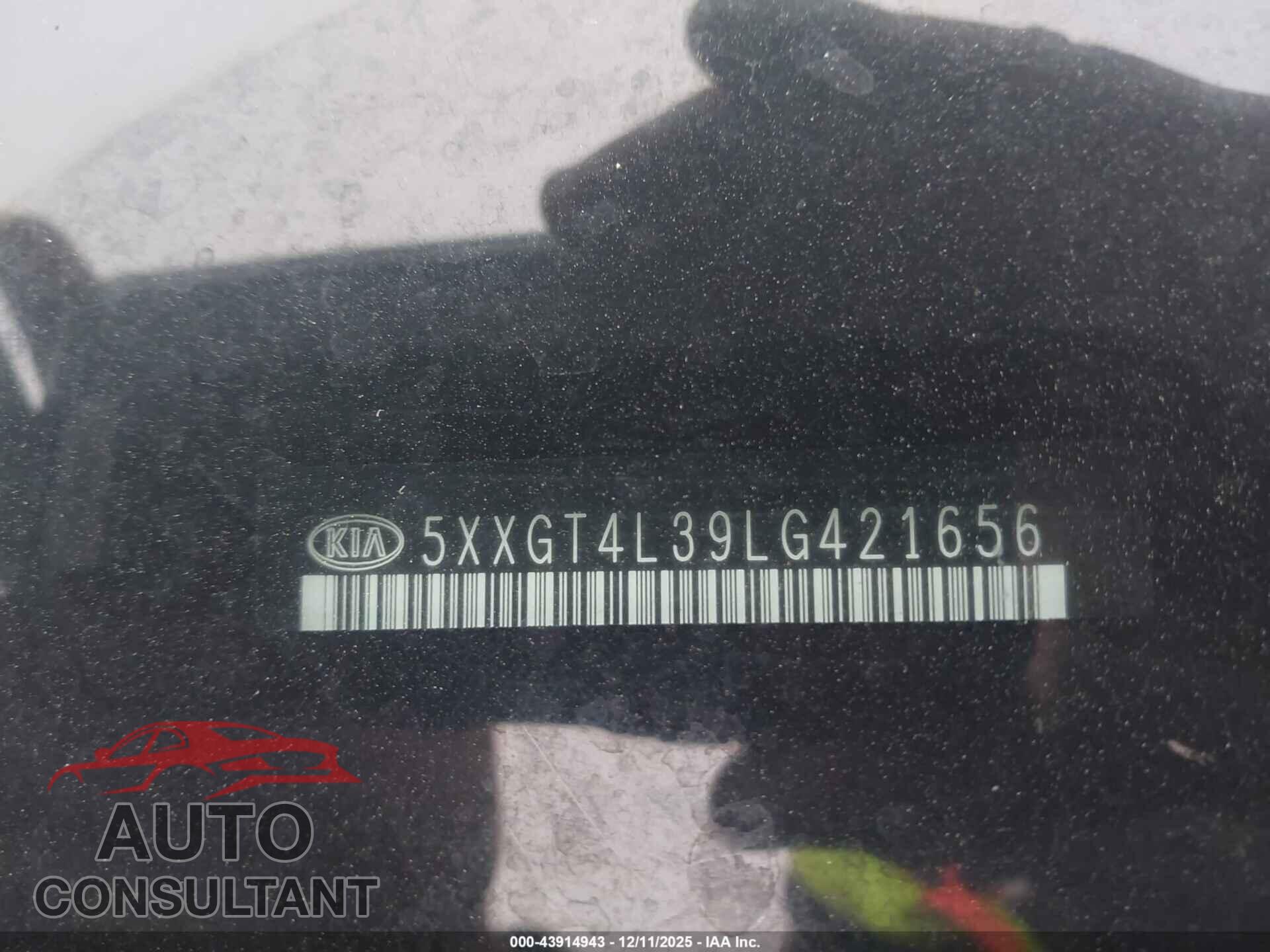 KIA OPTIMA 2020 - 5XXGT4L39LG421656