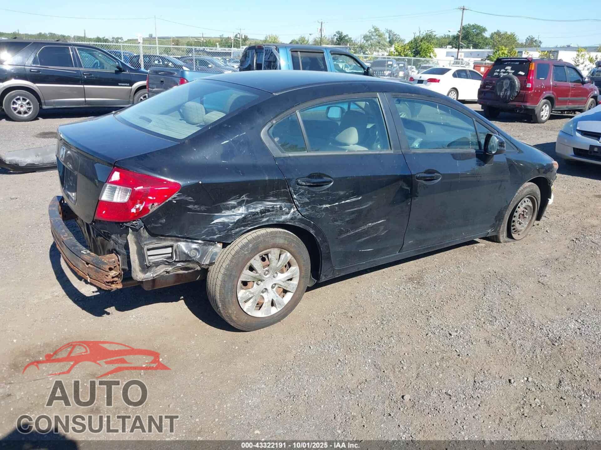 HONDA CIVIC 2012 - 19XFB2F52CE330219