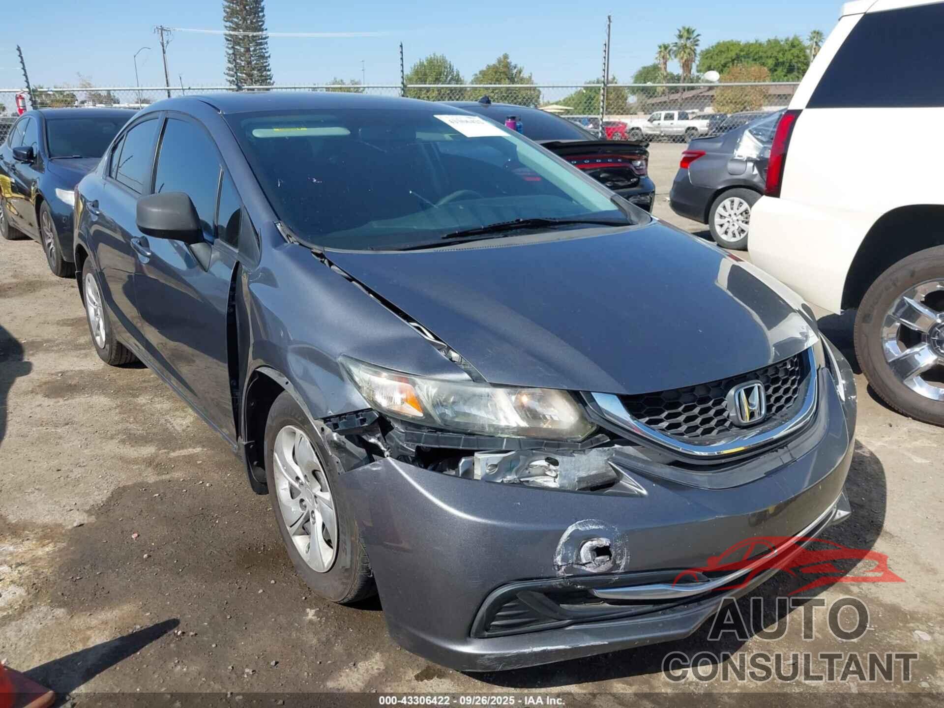 HONDA CIVIC 2013 - 19XFB2F58DE232216