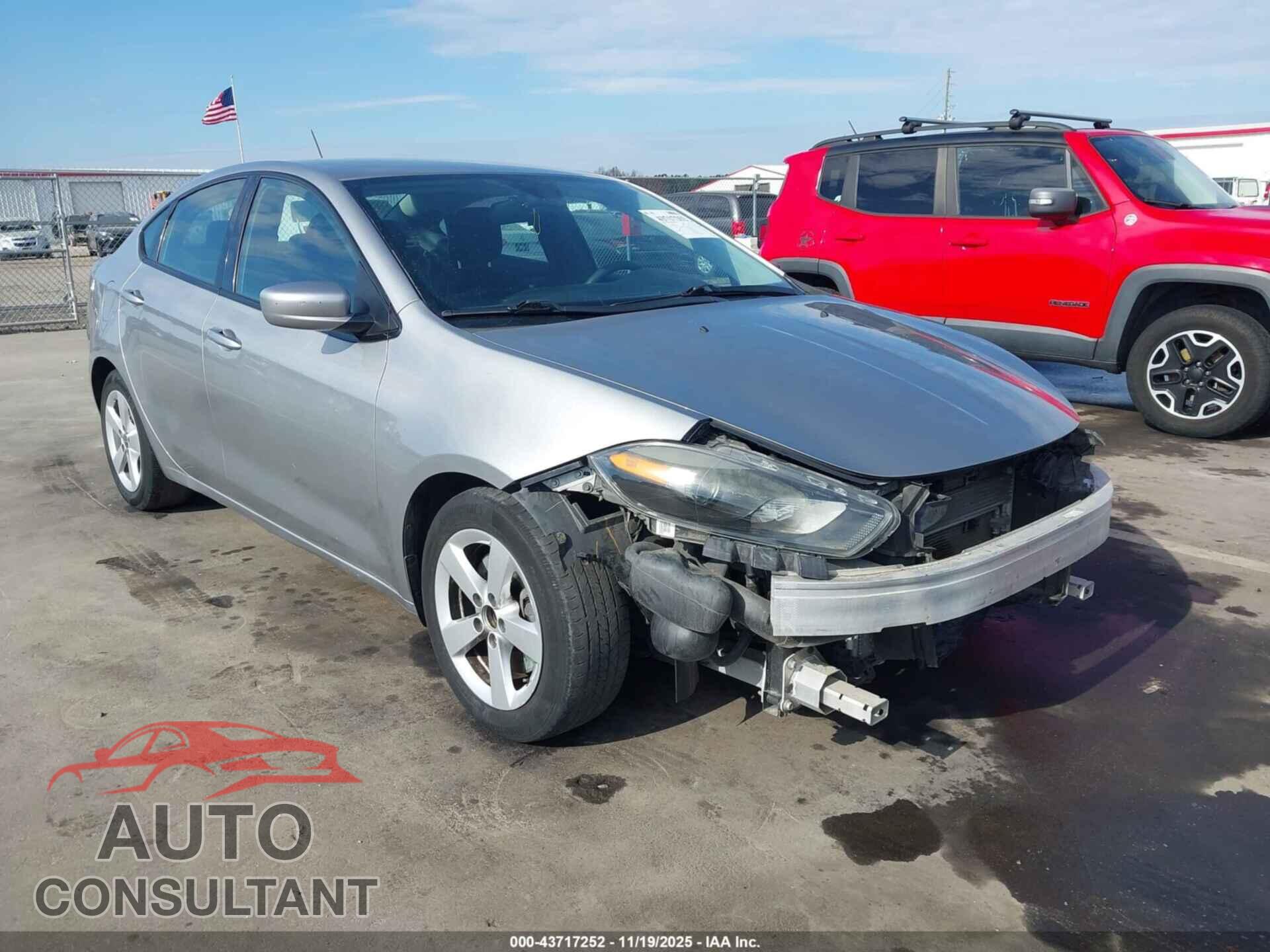 DODGE DART 2015 - 1C3CDFBB0FD238312