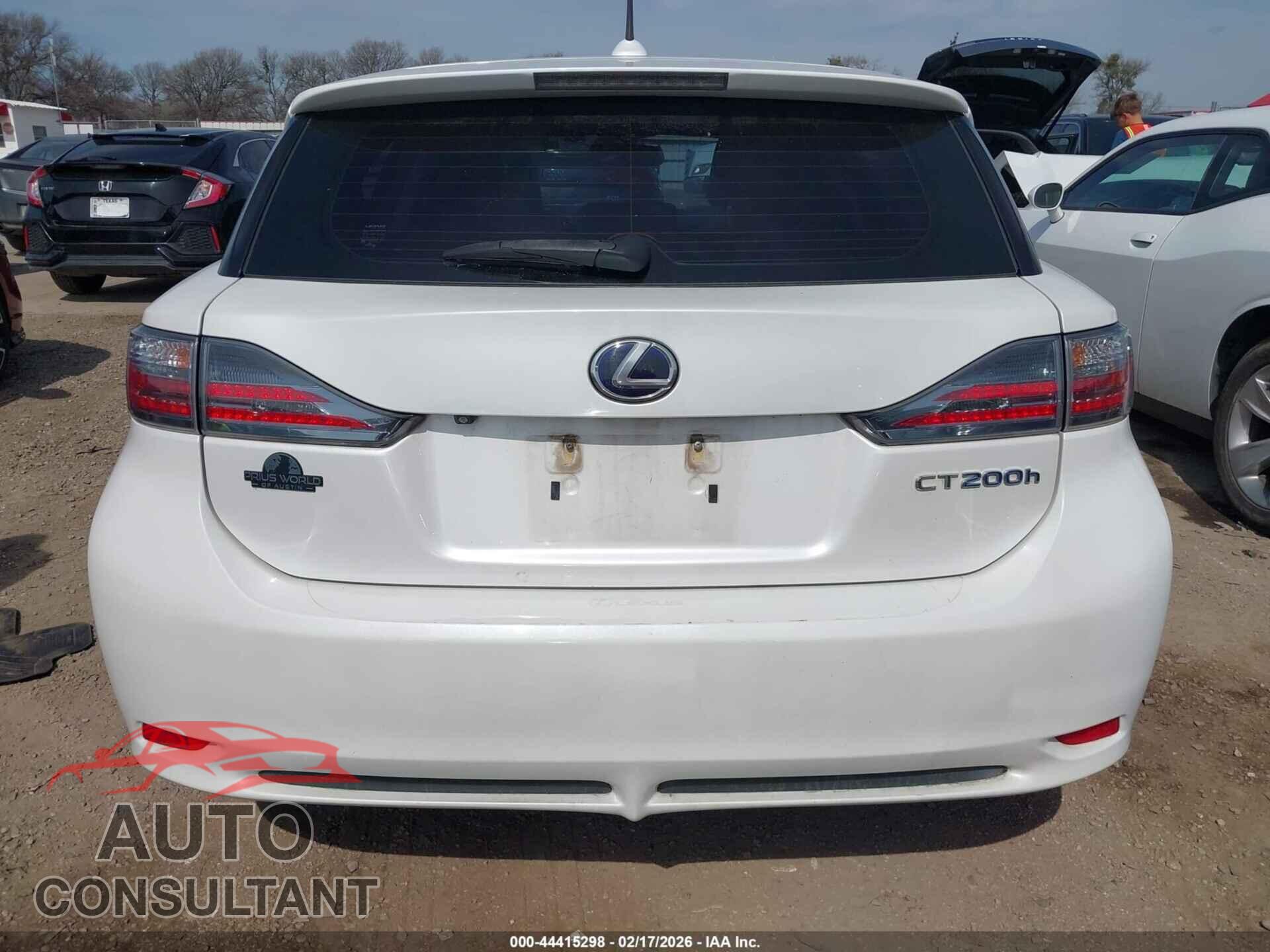 LEXUS CT 200H 2012 - JTHKD5BHXC2058024