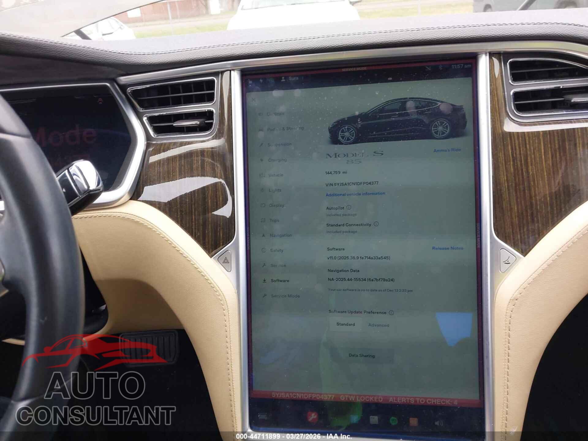 TESLA MODEL S 2013 - 5YJSA1CN1DFP04377