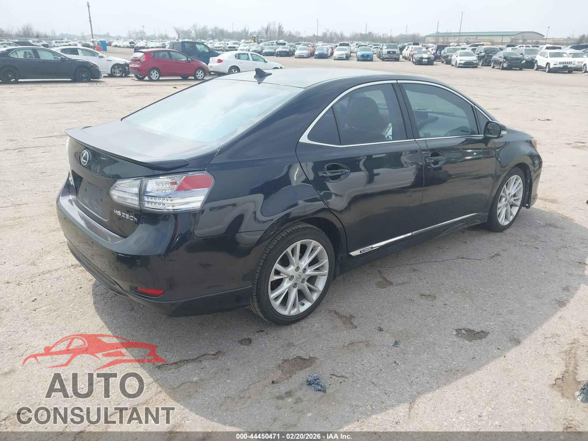 LEXUS HS 250H 2010 - JTHBB1BA2A2009611