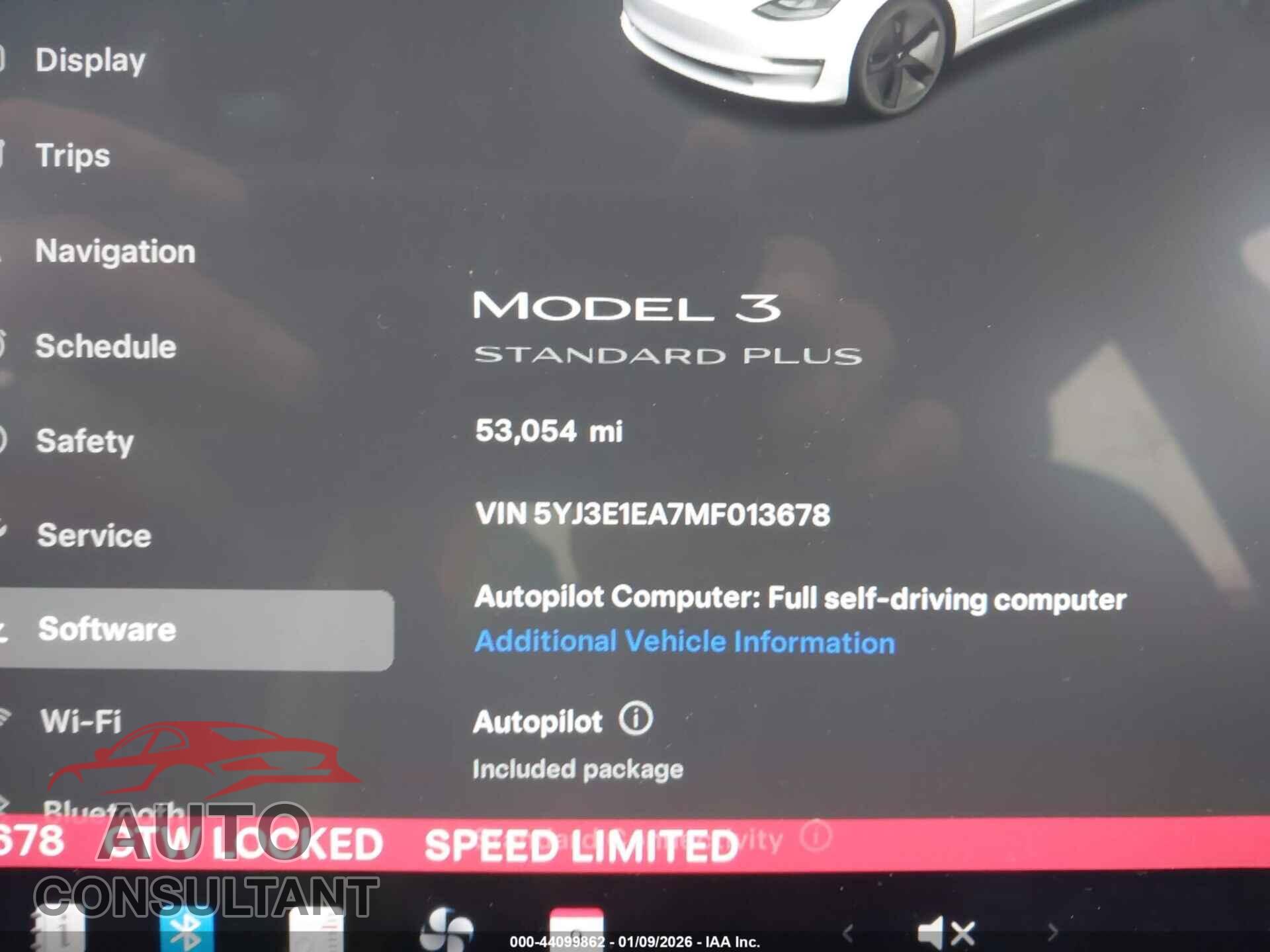 TESLA MODEL 3 2021 - 5YJ3E1EA7MF013678