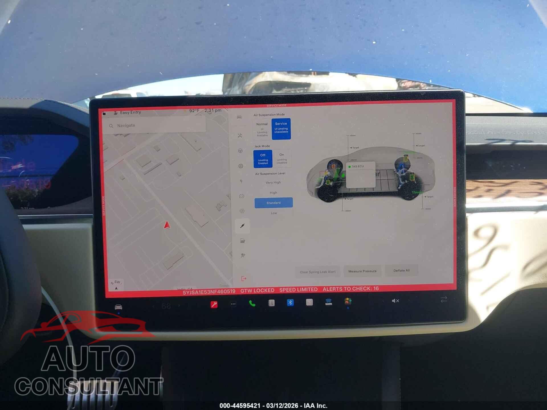 TESLA MODEL S 2022 - 5YJSA1E53NF460519