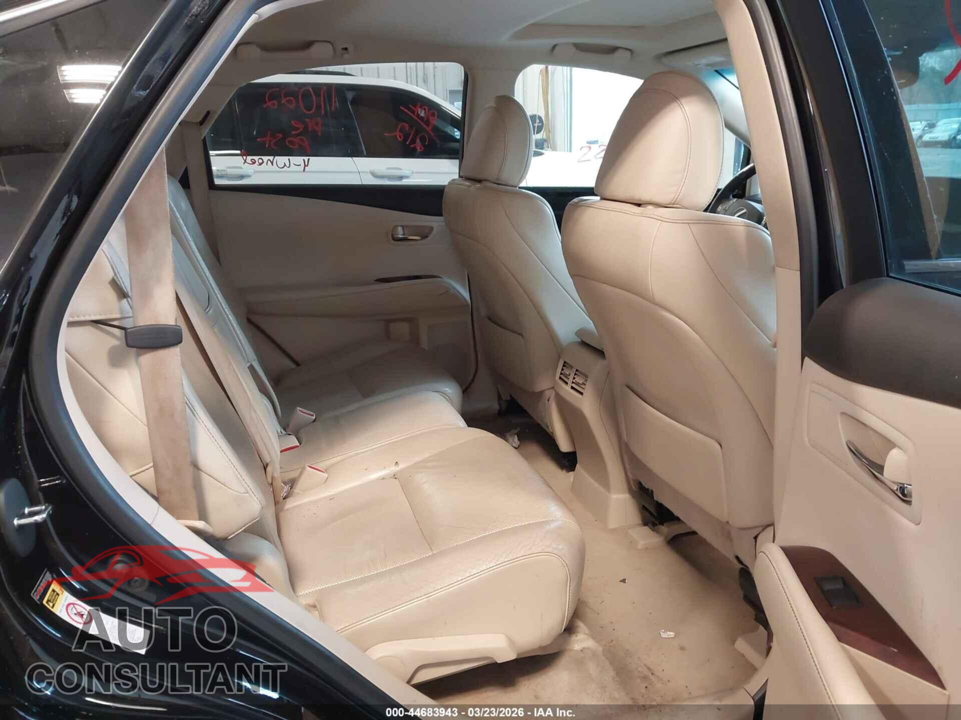 LEXUS RX 350 2013 - 2T2BK1BA2DC183892