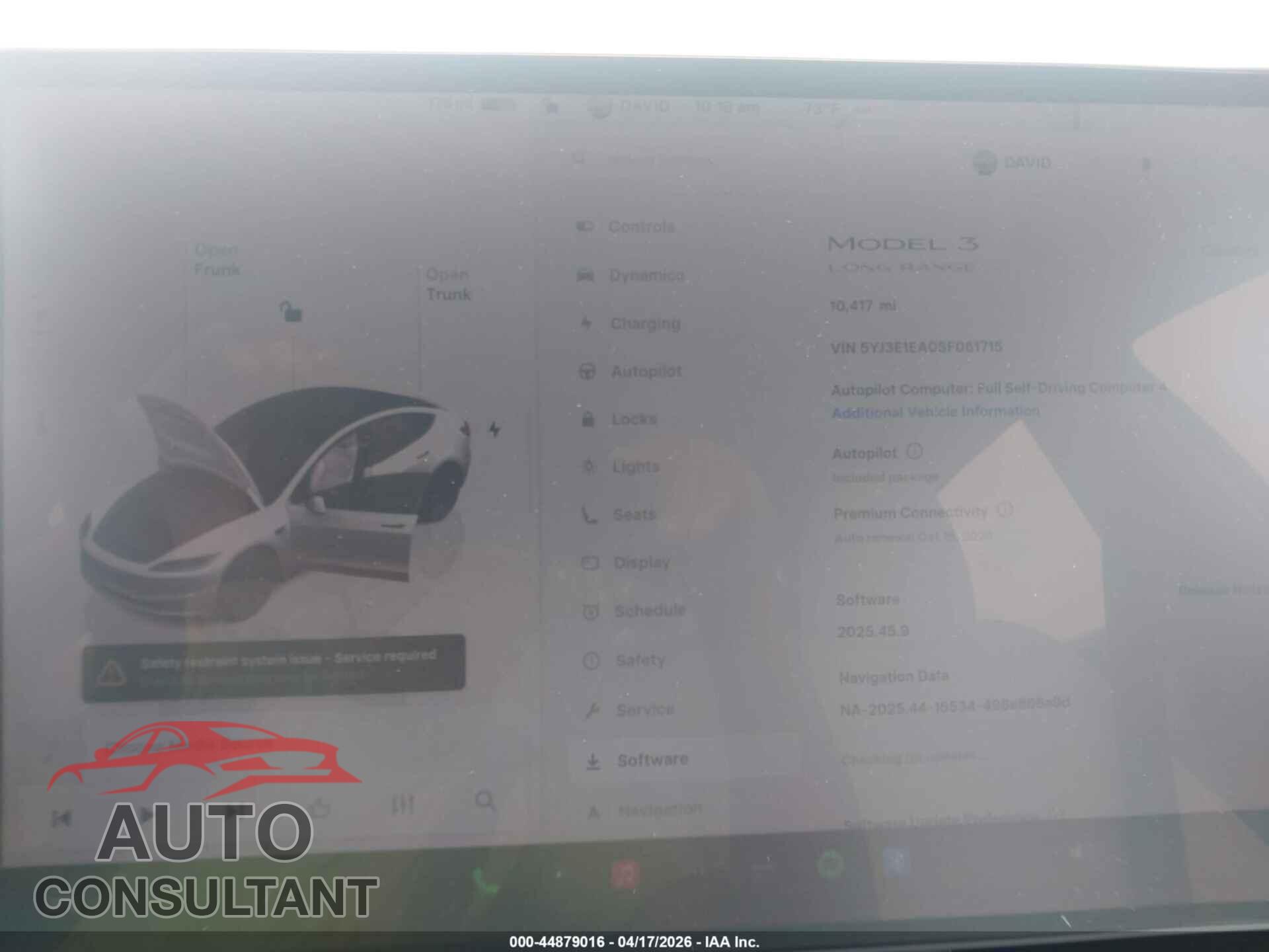TESLA MODEL 3 2025 - 5YJ3E1EA0SF061715