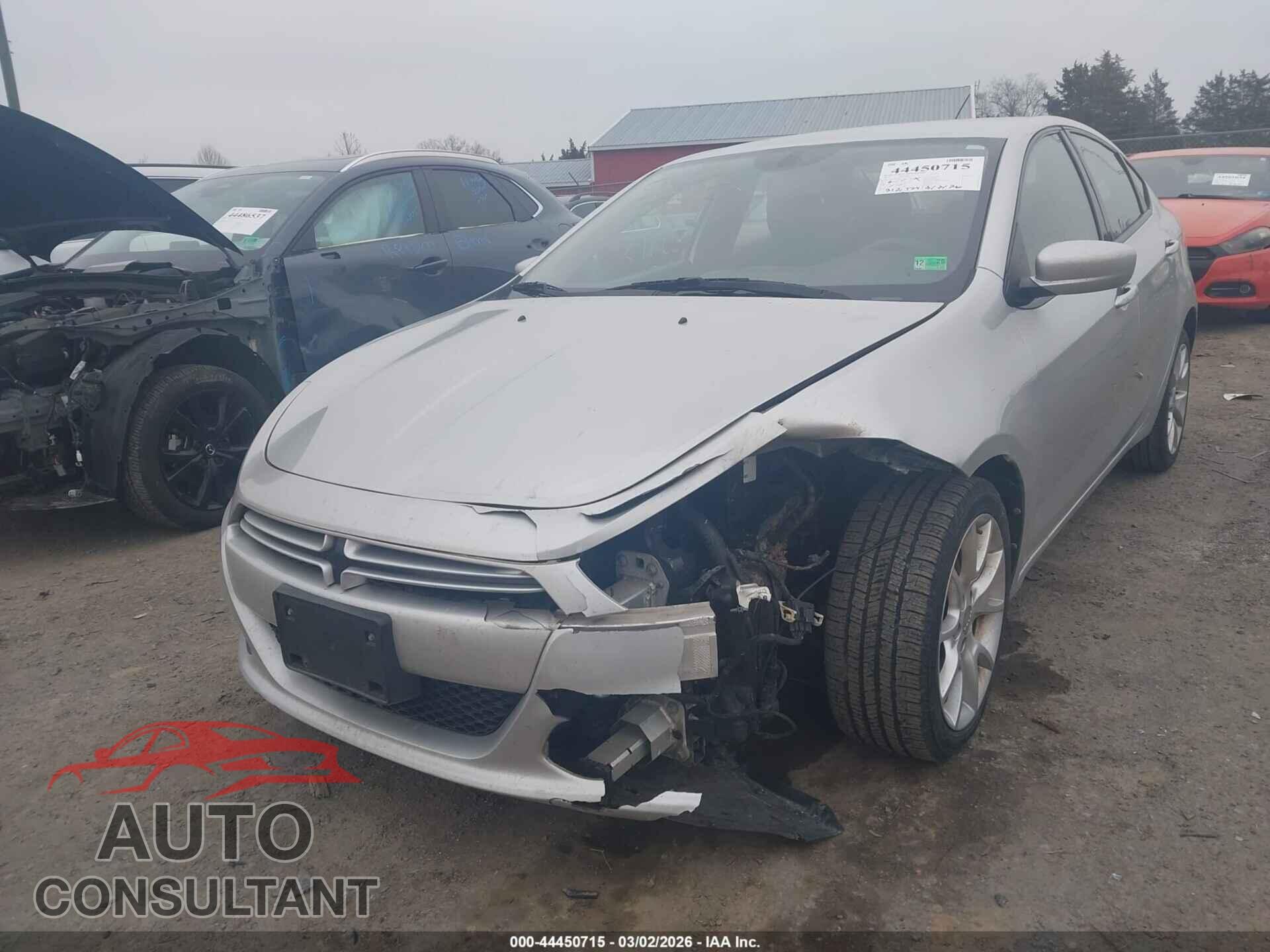 DODGE DART 2013 - 1C3CDFBA3DD152707