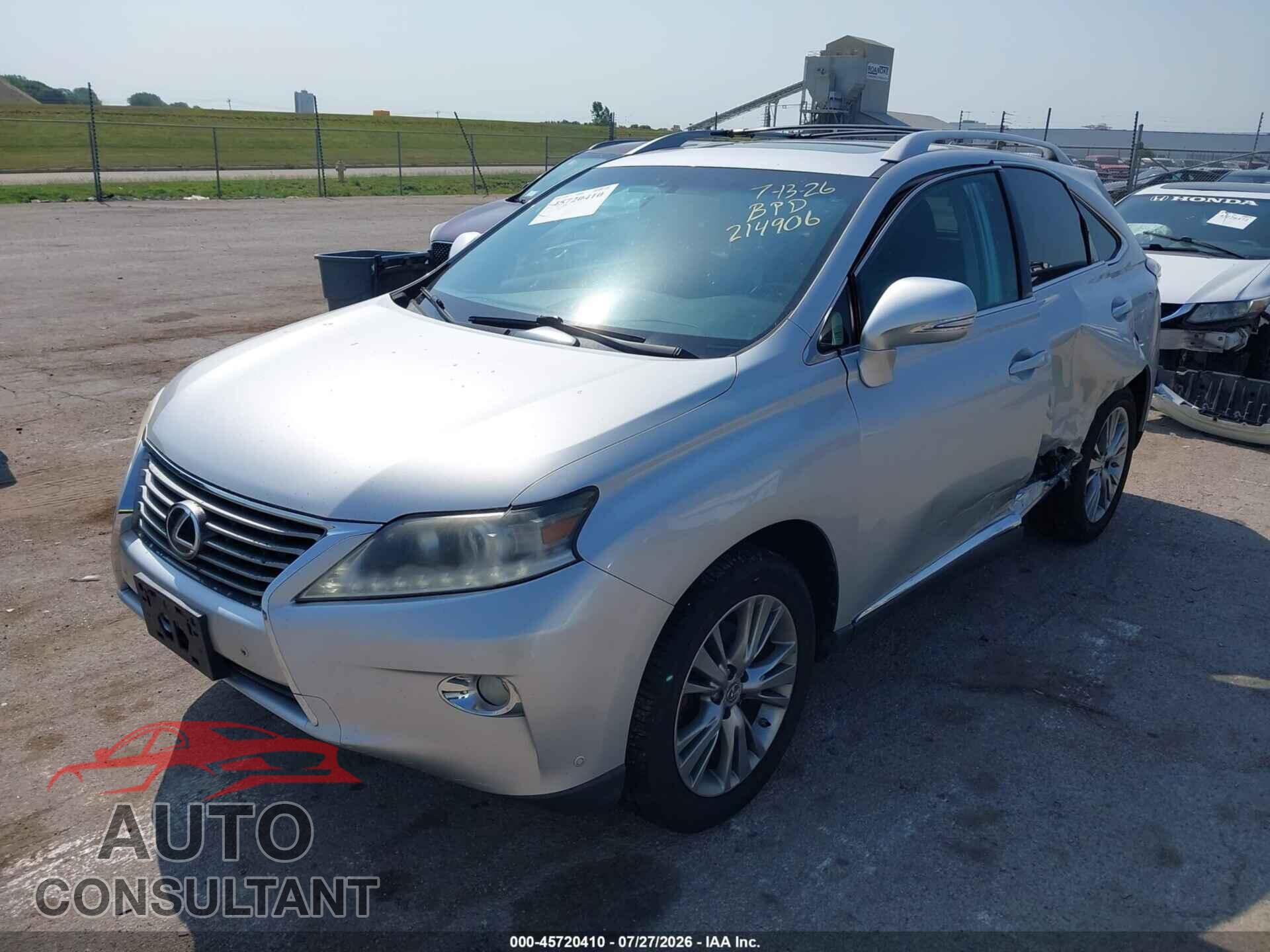 LEXUS RX 350 2013 - 2T2BK1BA1DC214906