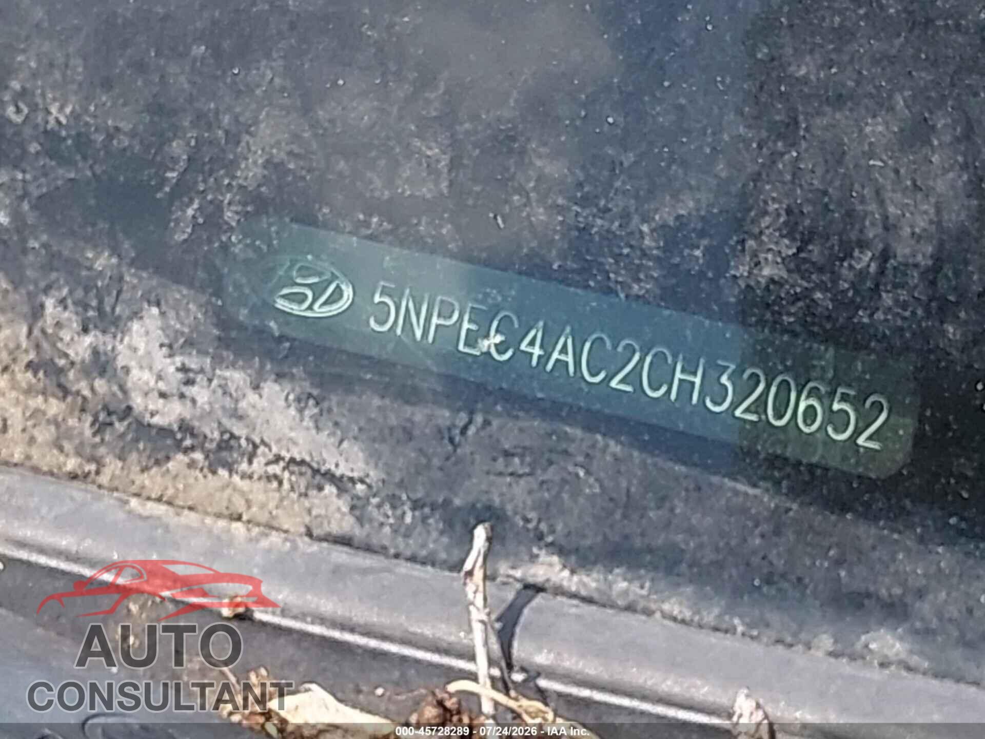 HYUNDAI SONATA 2012 - 5NPEC4AC2CH320652