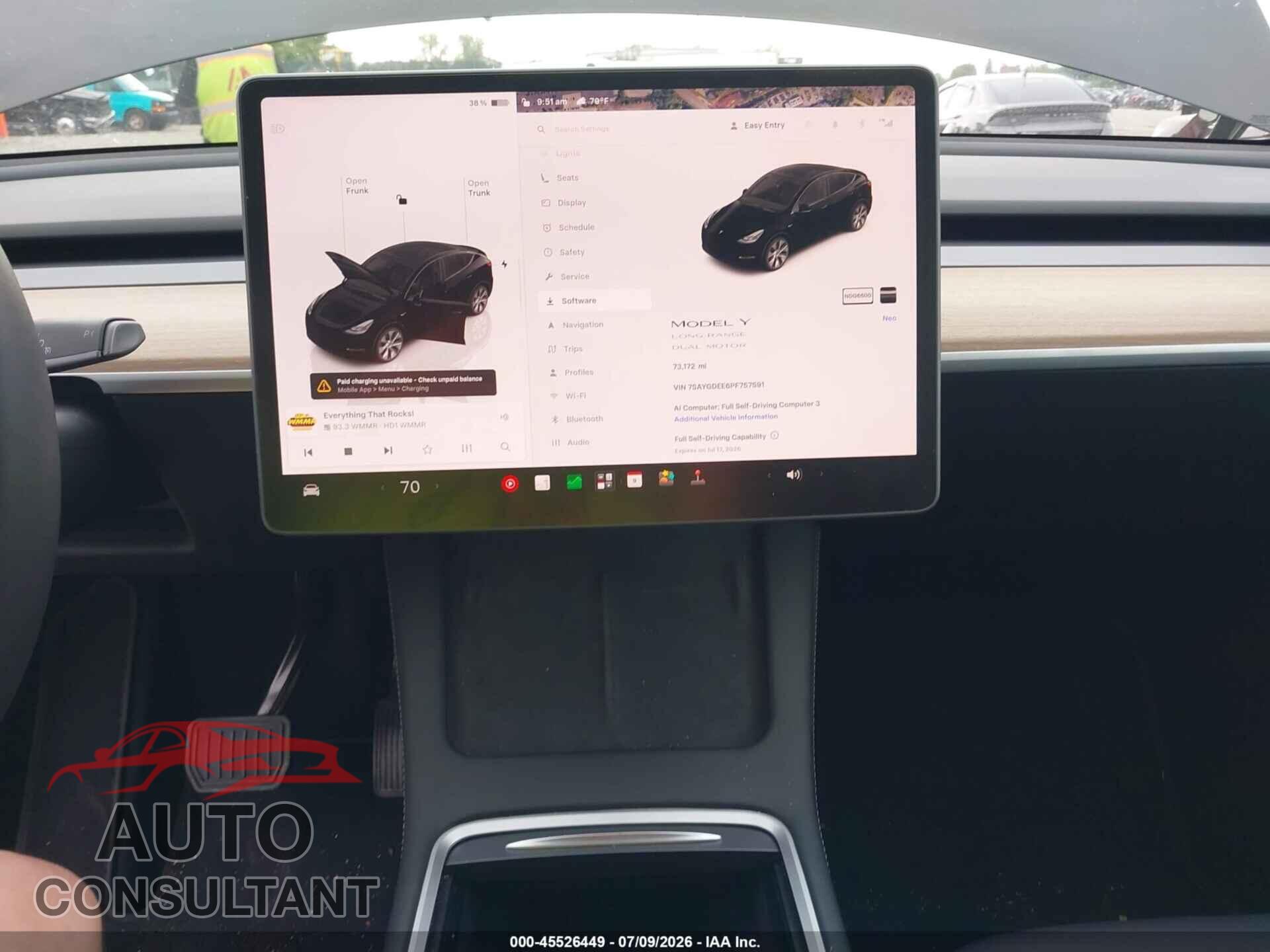 TESLA MODEL Y 2023 - 7SAYGDEE6PF757591