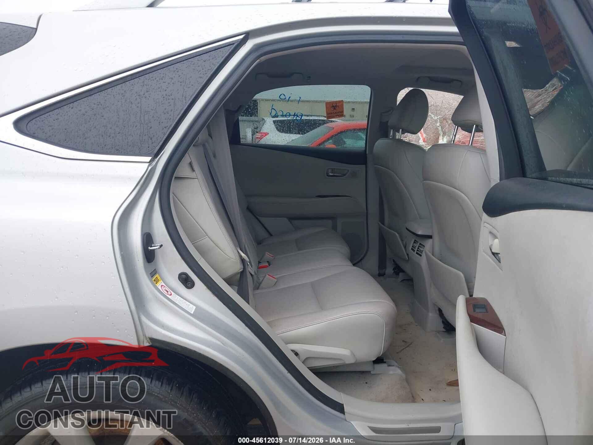 LEXUS RX 350 2010 - 2T2ZK1BA8AC016821