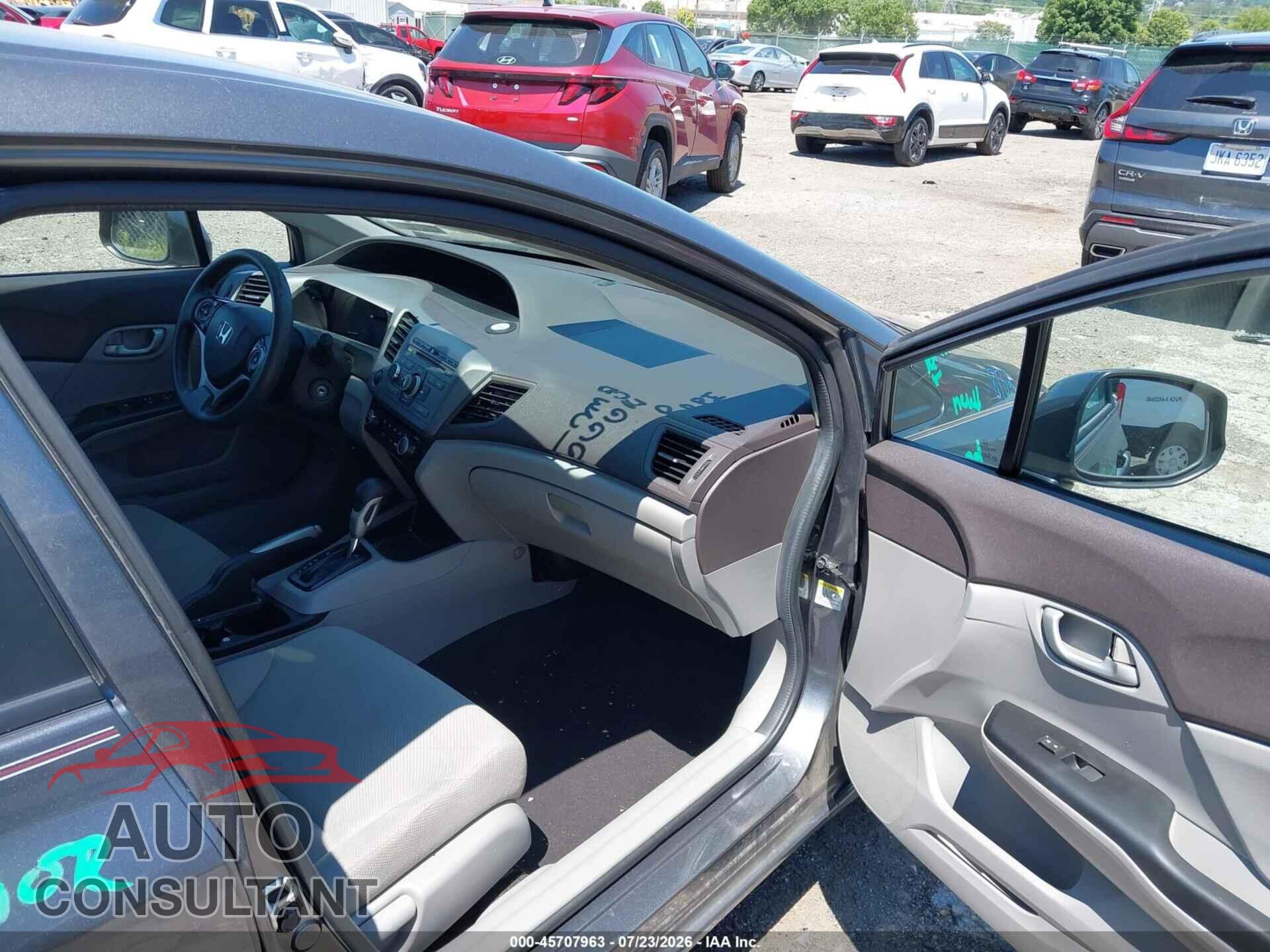 HONDA CIVIC 2012 - 19XFB2F52CE361843