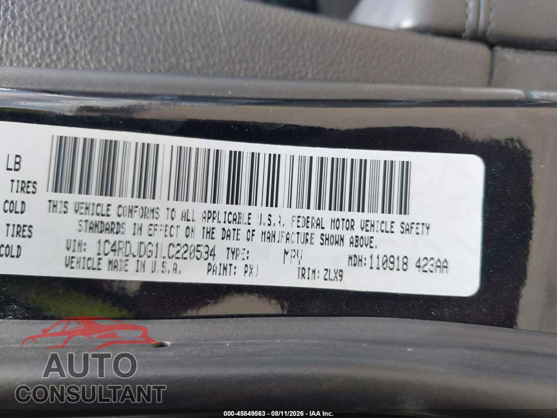 DODGE DURANGO 2020 - 1C4RDJDG1LC220534