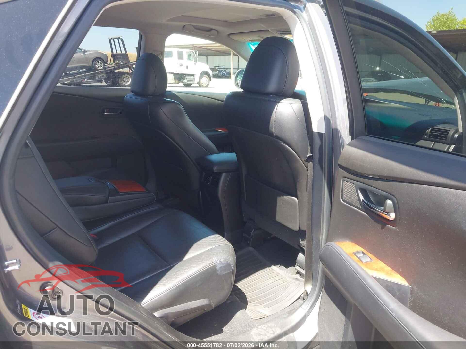 LEXUS RX 350 2012 - 2T2BK1BA6CC132670