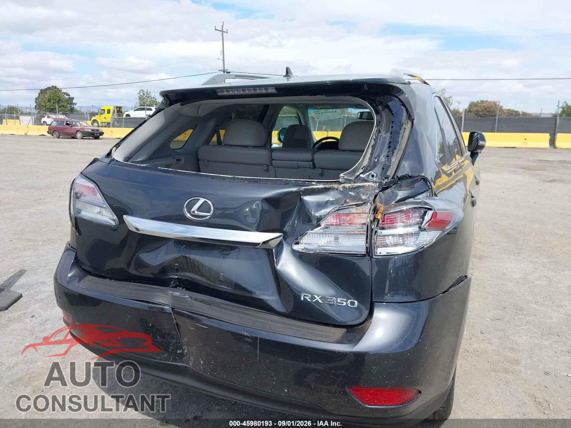 LEXUS RX 350 2011 - 2T2BK1BA5BC101862