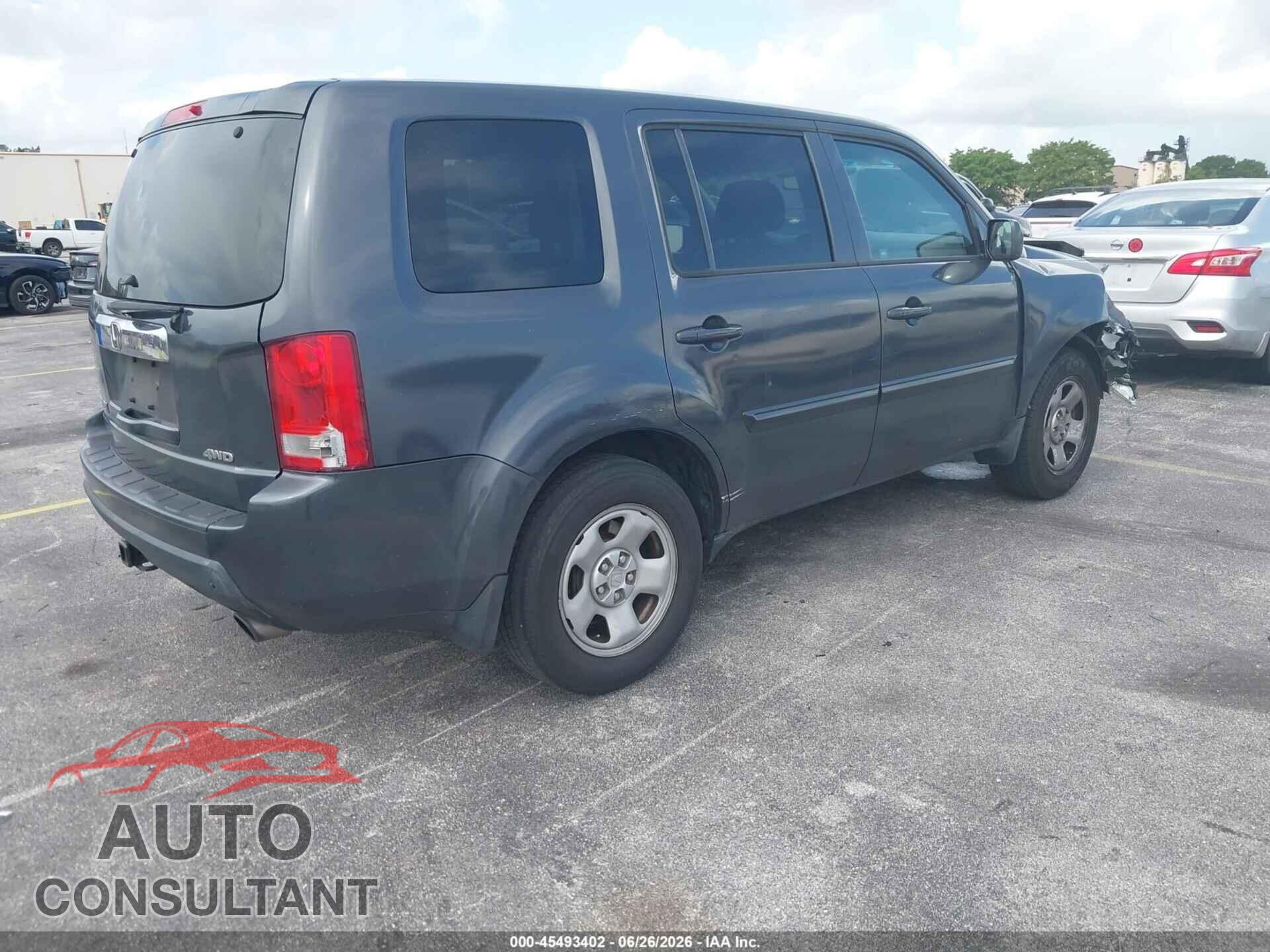 HONDA PILOT 2011 - 5FNYF4H27BB075457