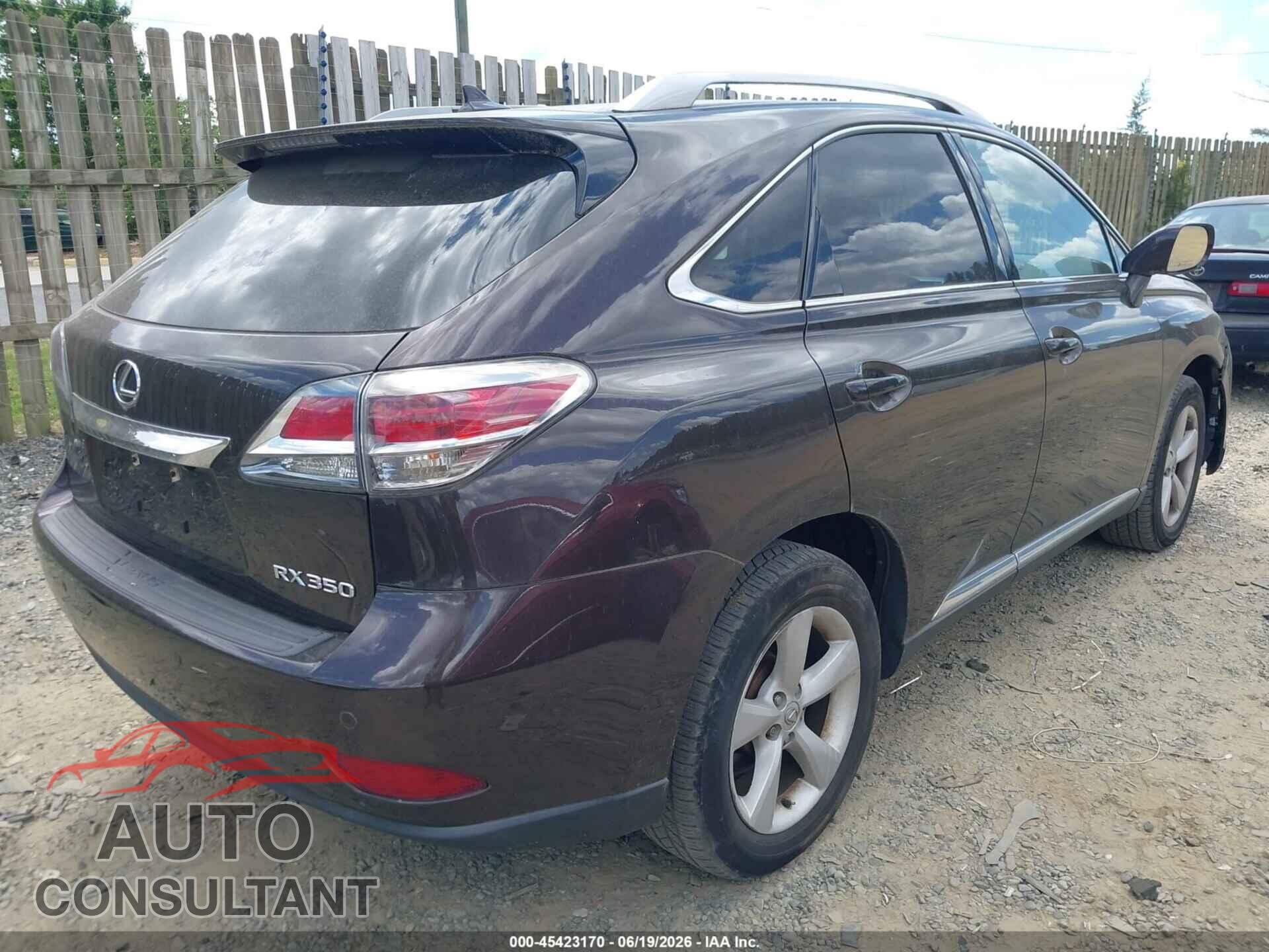 LEXUS RX 350 2013 - 2T2BK1BA2DC206992