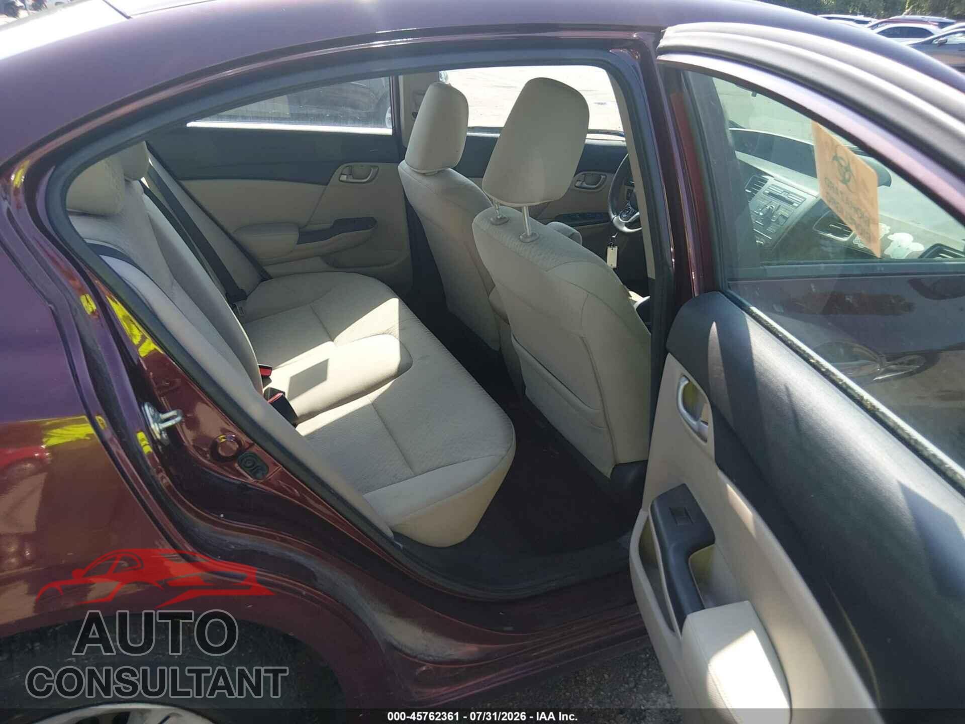 HONDA CIVIC 2014 - 19XFB2F56EE031819